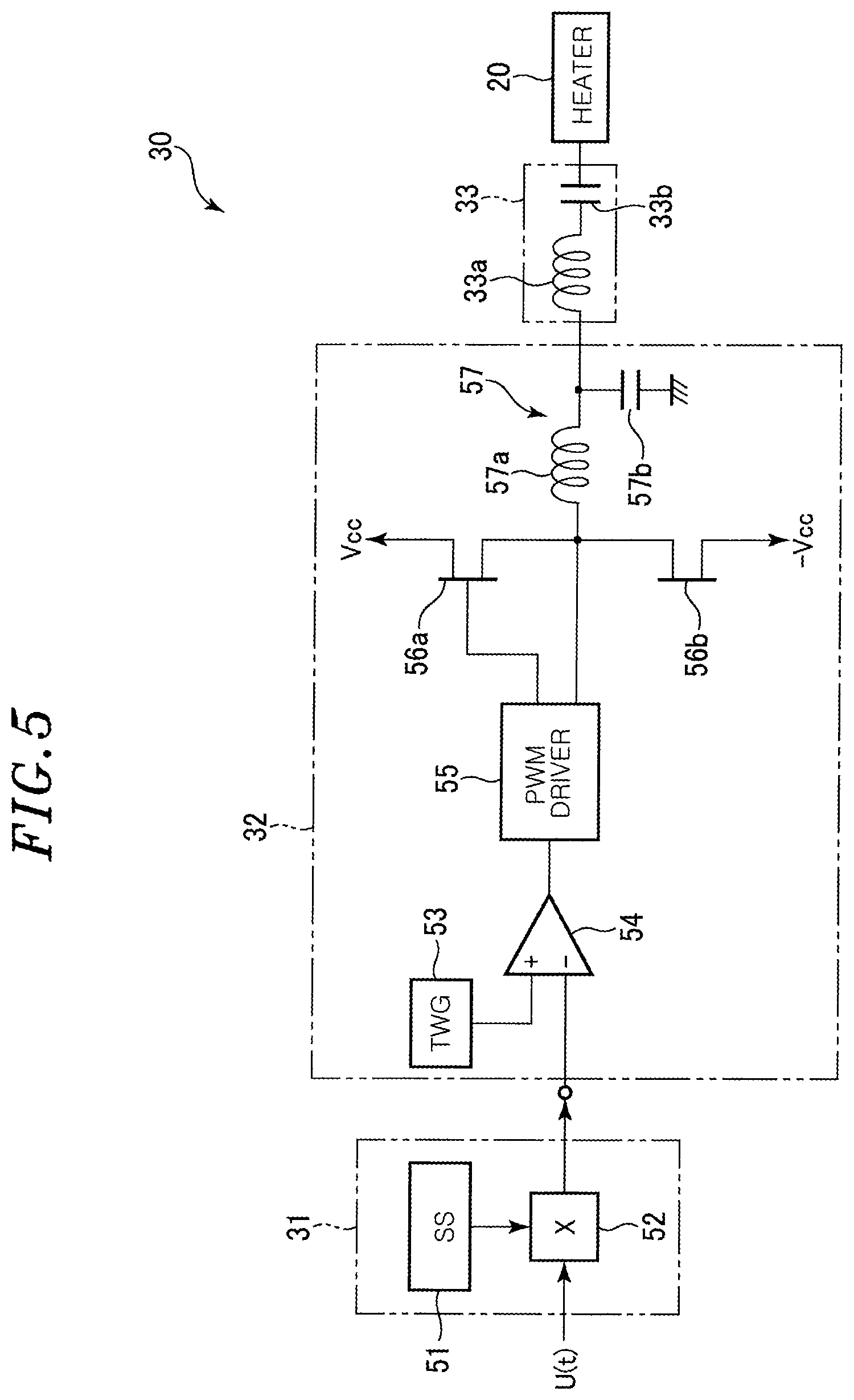 Patent US11774488 Figure 5 – Inspection apparatus including power supply for supplying power to heating mechanism used for heating device