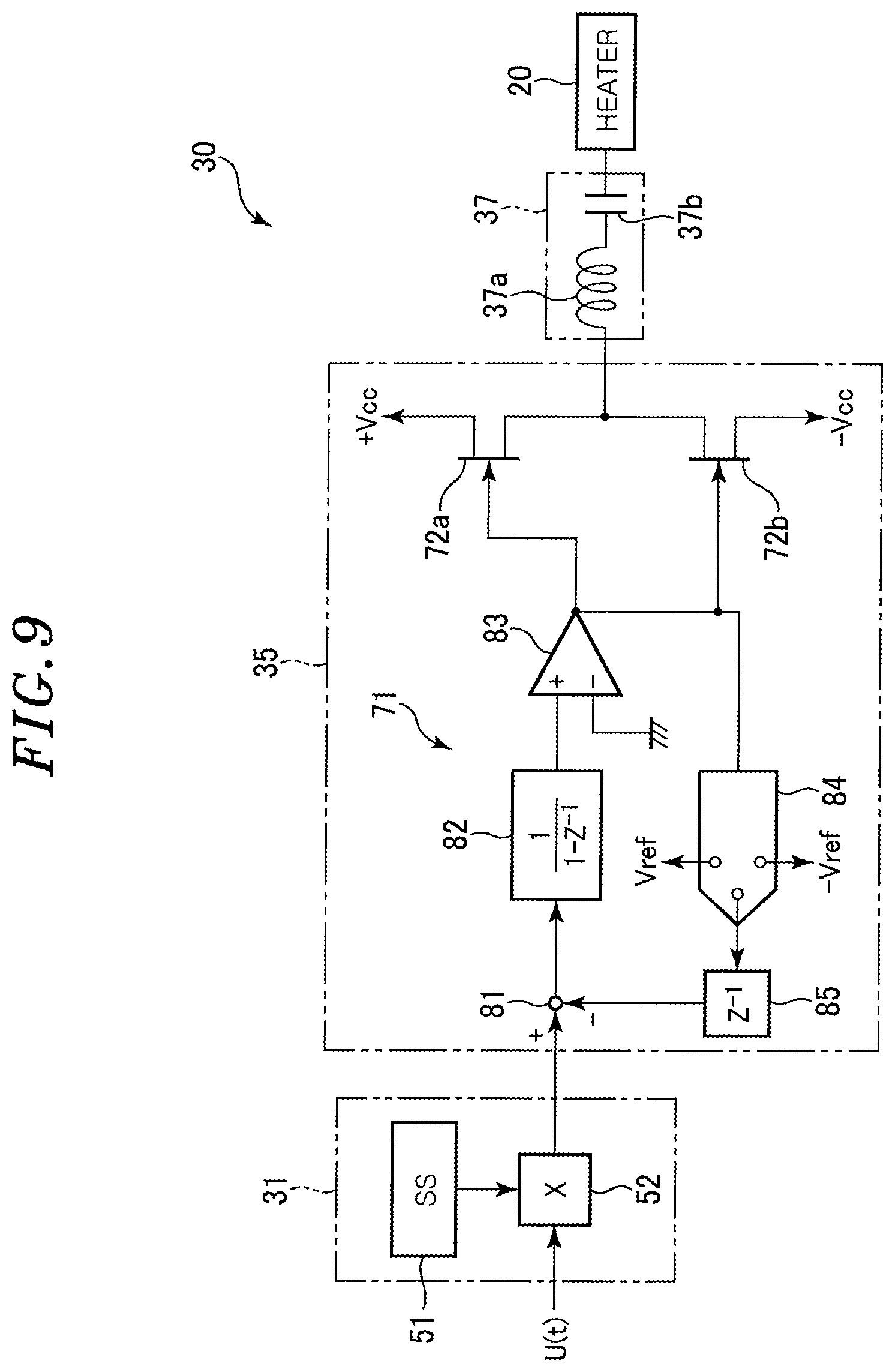 Patent US11774488 Figure 9 – Inspection apparatus including power supply for supplying power to heating mechanism used for heating device