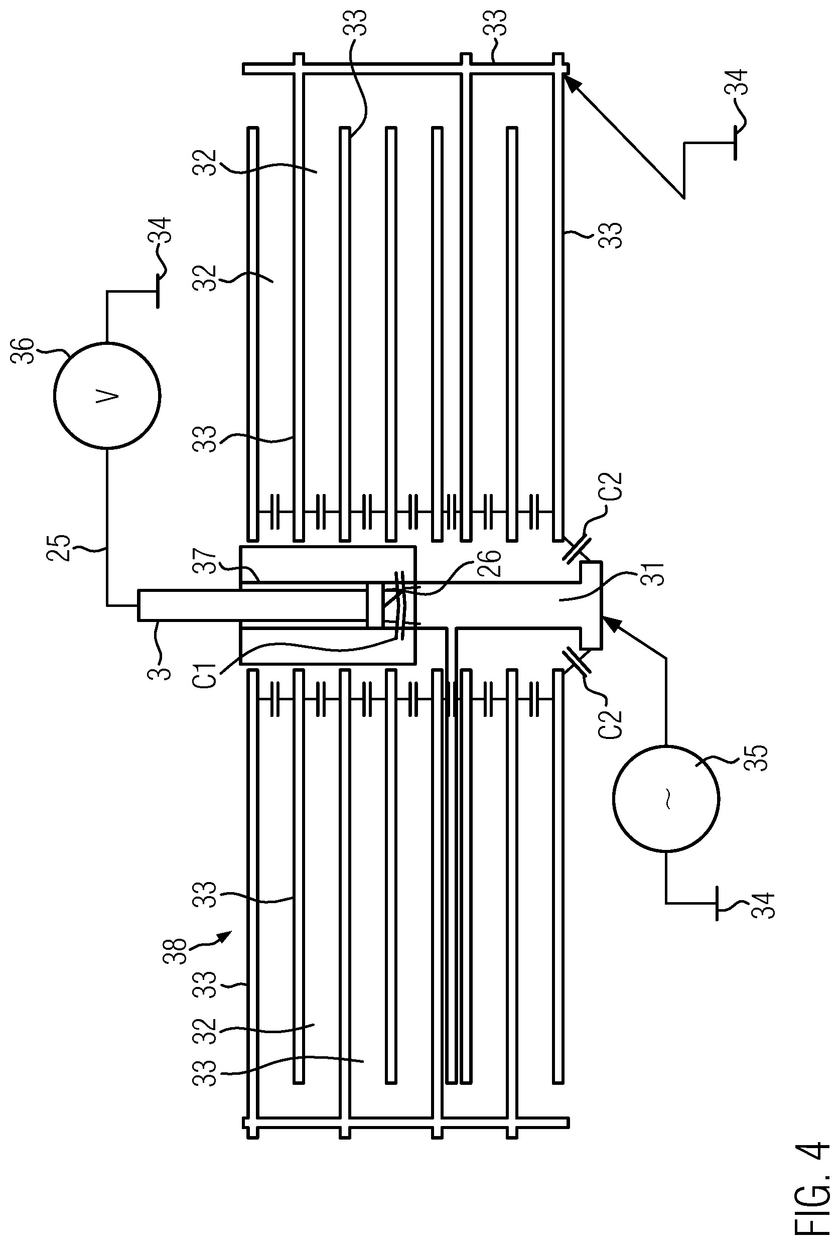 Patent US11774495 Figure 4 – Capacitive test needle for measuring electrically conductive layers in printed circuit board holes