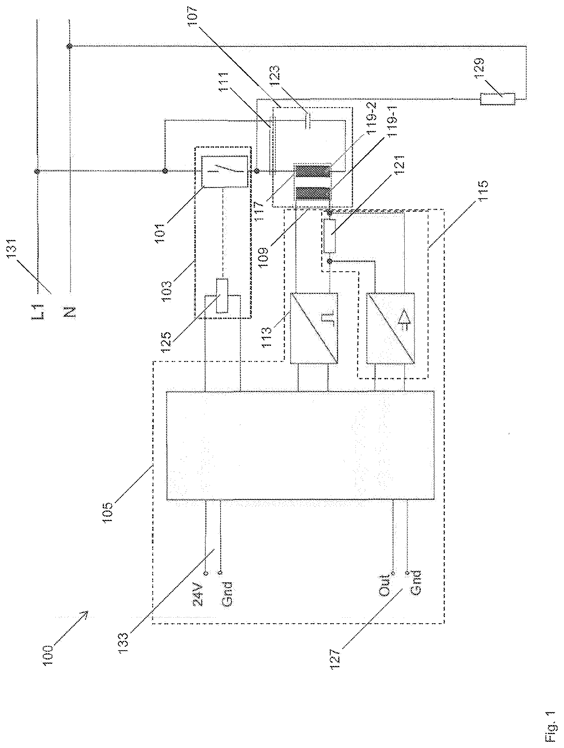 Patent US11774501 Figure 1 – Switching monitoring device