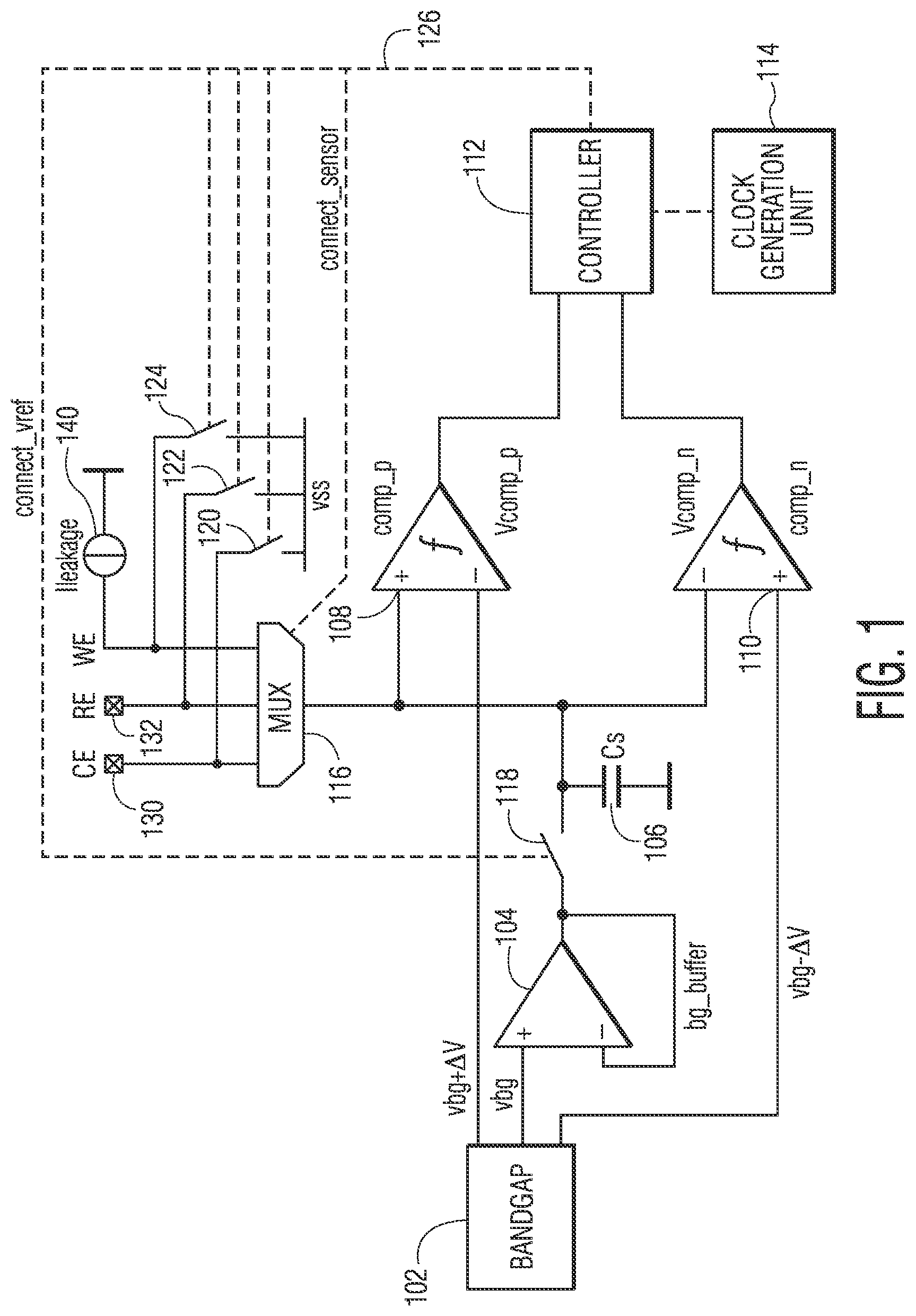 Patent US11774517 Figure 1 – Leakage and loading detector circuit