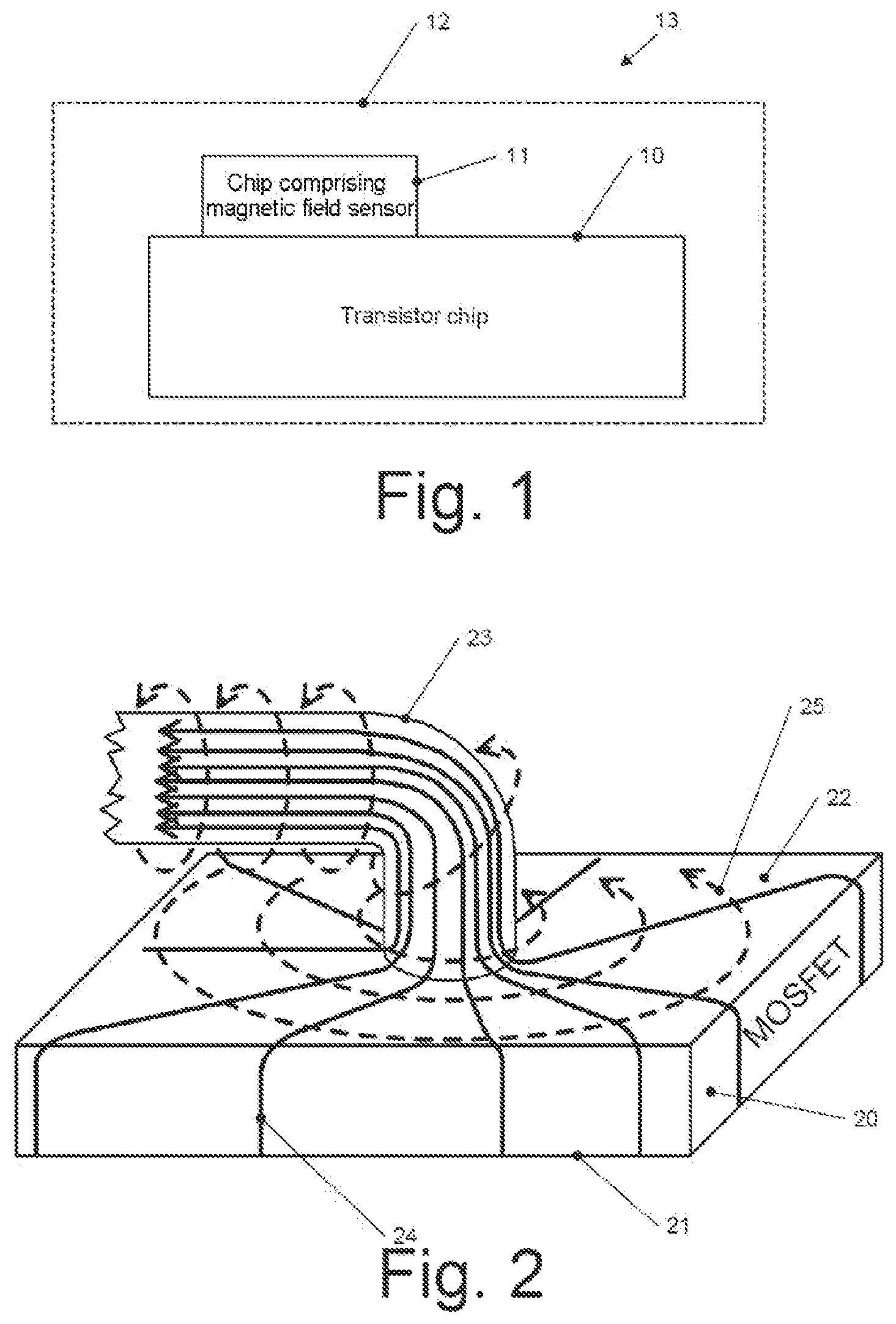 Patent US11774523 Figure 1 – Transistor devices and methods for producing transistor devices