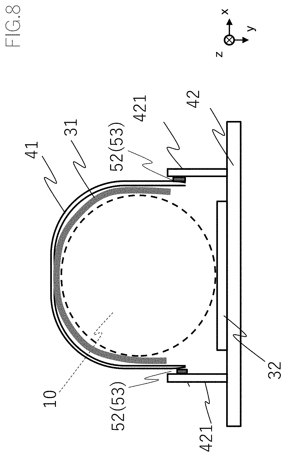 Patent US11774527 Figure 8 – Receiving coil device and magnetic resonance imaging apparatus including the same