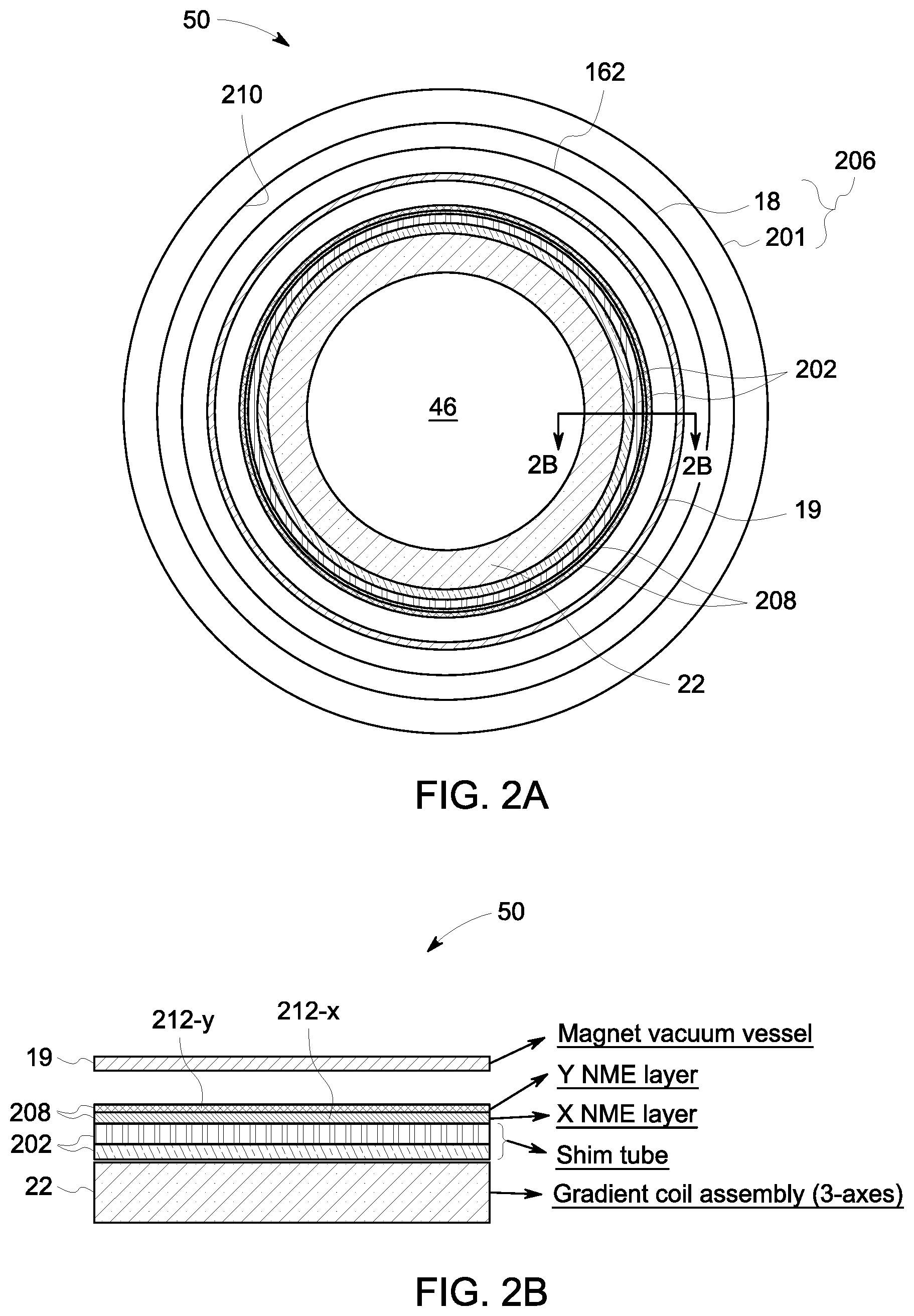 Patent US11774531 Figure 2 – Systems, assemblies, and methods of suppressing magnet-gradient interaction in magnetic resonance systems
