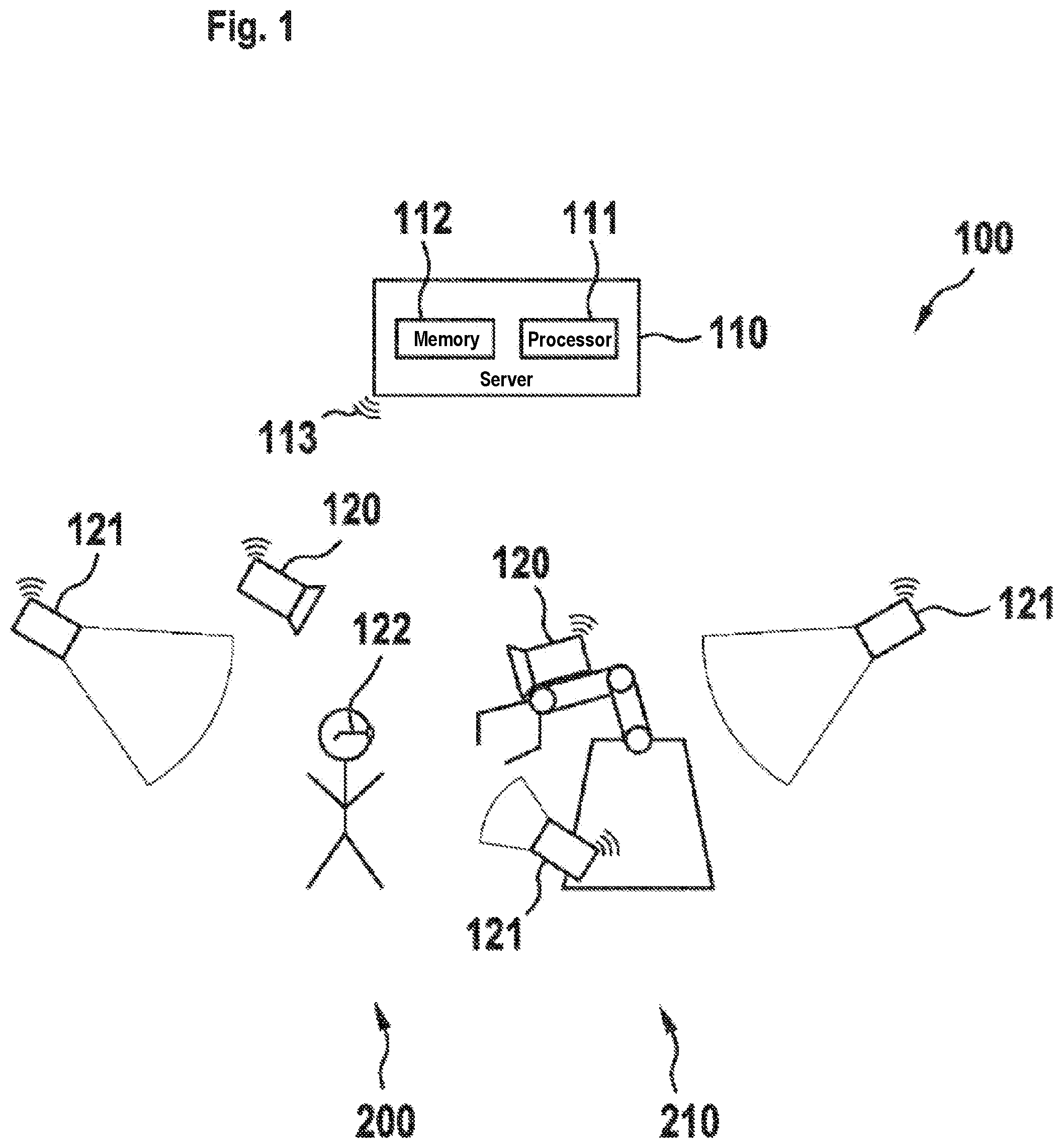 Patent US11774545 — Method for creating an object map for a factory environment — Figure 1