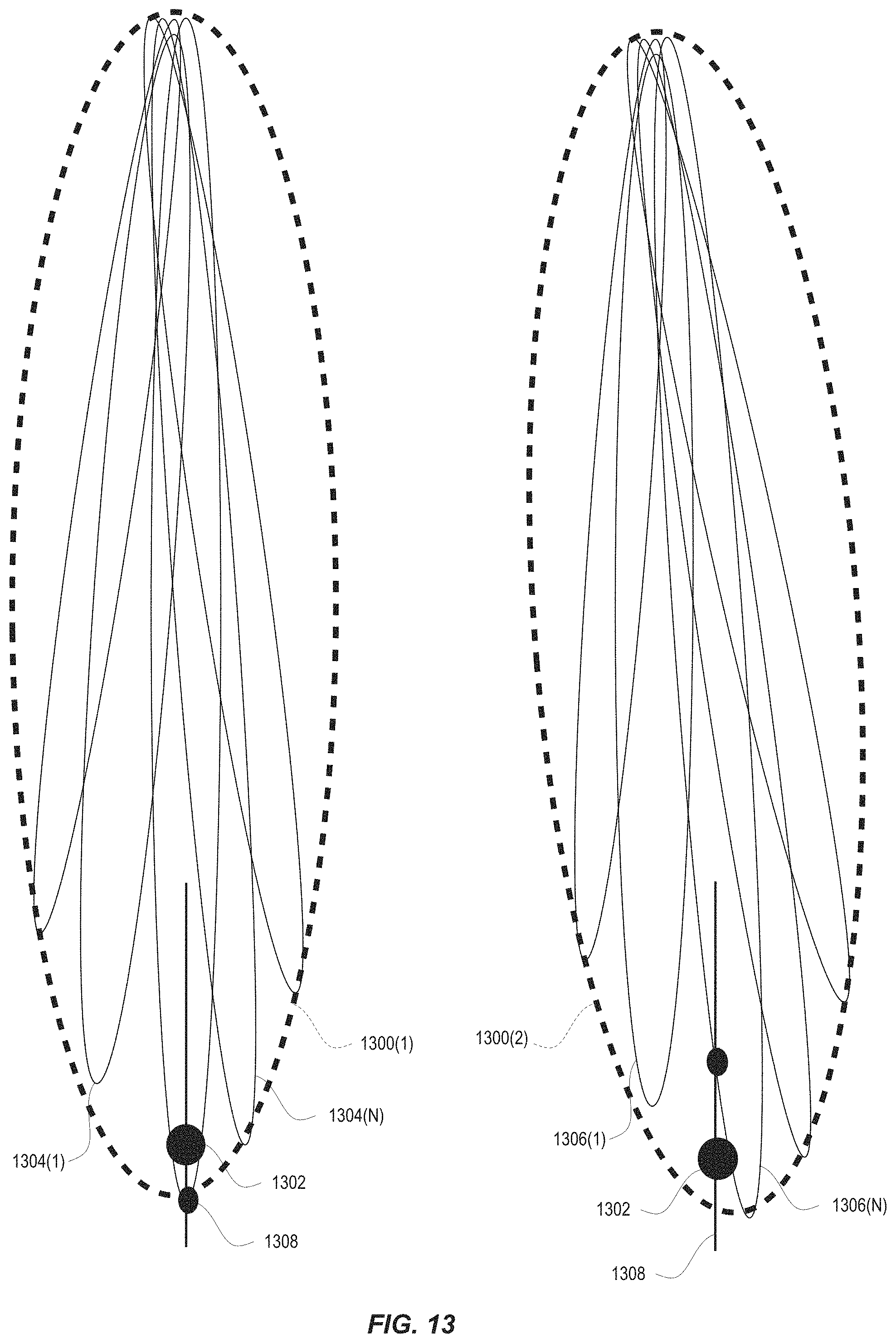Patent US11774546 Figure 13 – Antenna arrays for position determination