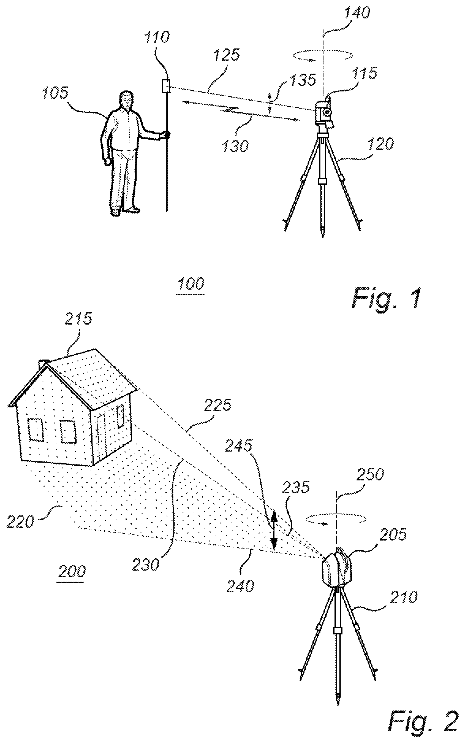 Patent US11774557 Figure 1 – Distance measurement instrument with scanning function