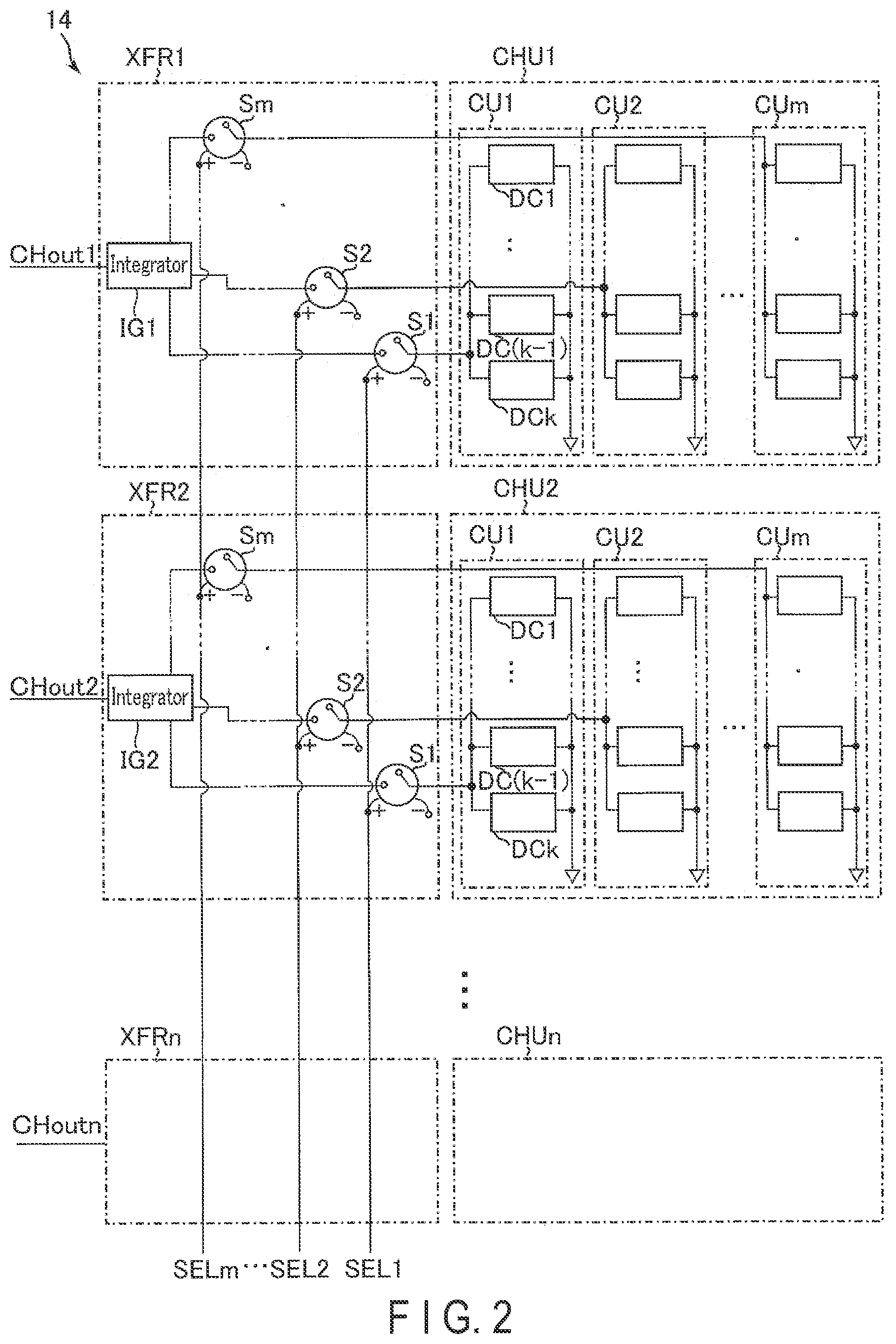 Patent US11774562 Figure 2 – Light detector and distance measuring device comprising plural sets of light detection elements with plural selection circuits