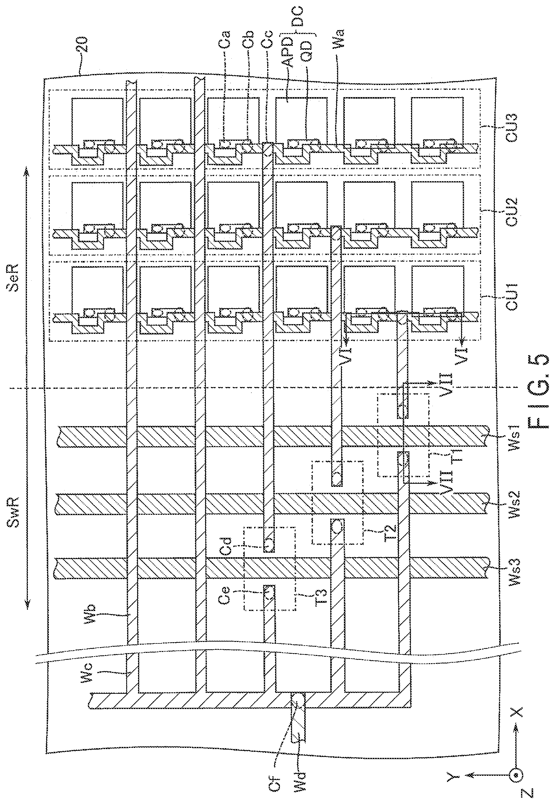 Patent US11774562 Figure 5 – Light detector and distance measuring device comprising plural sets of light detection elements with plural selection circuits
