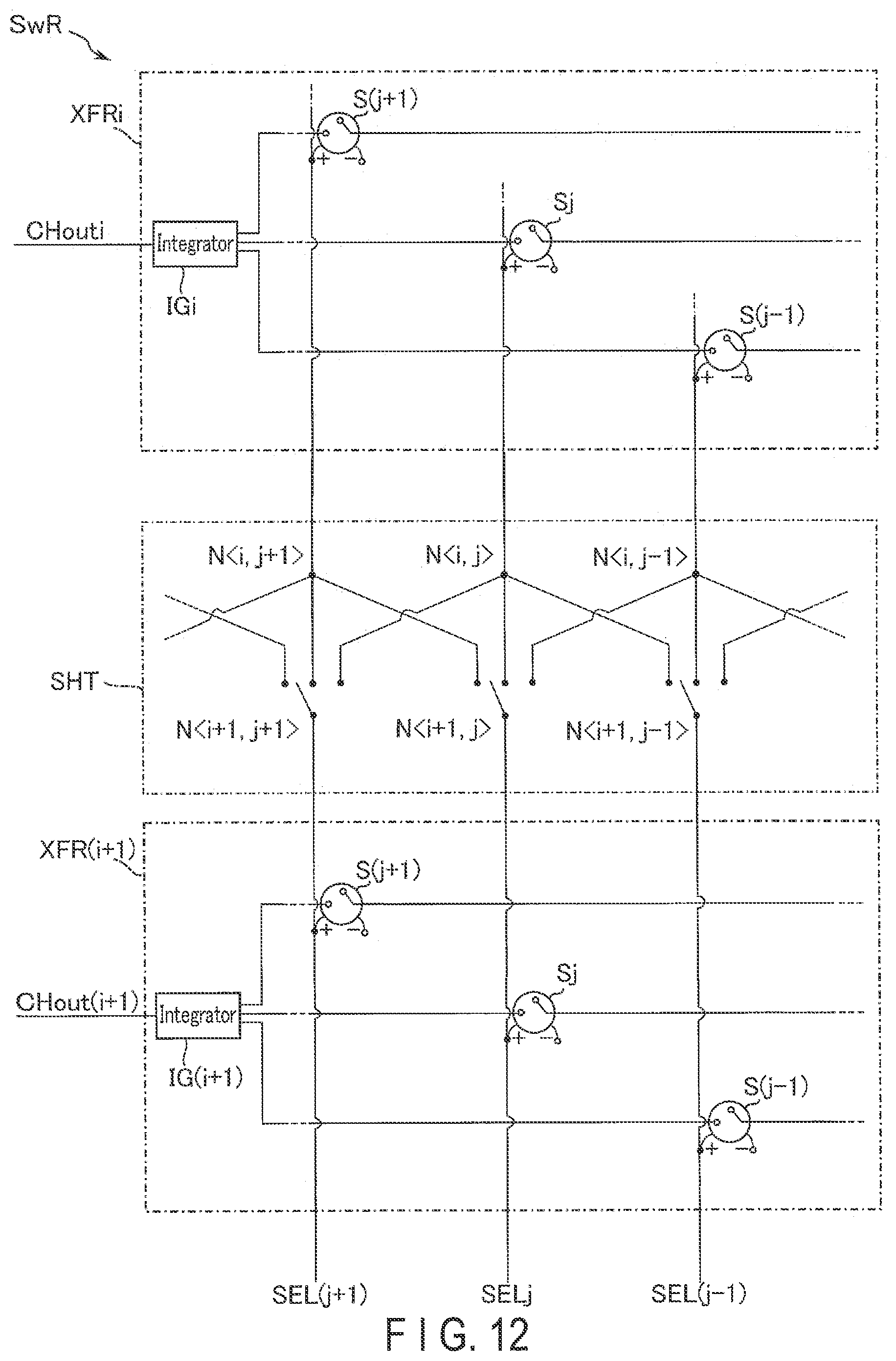 Patent US11774562 Figure 12 – Light detector and distance measuring device comprising plural sets of light detection elements with plural selection circuits