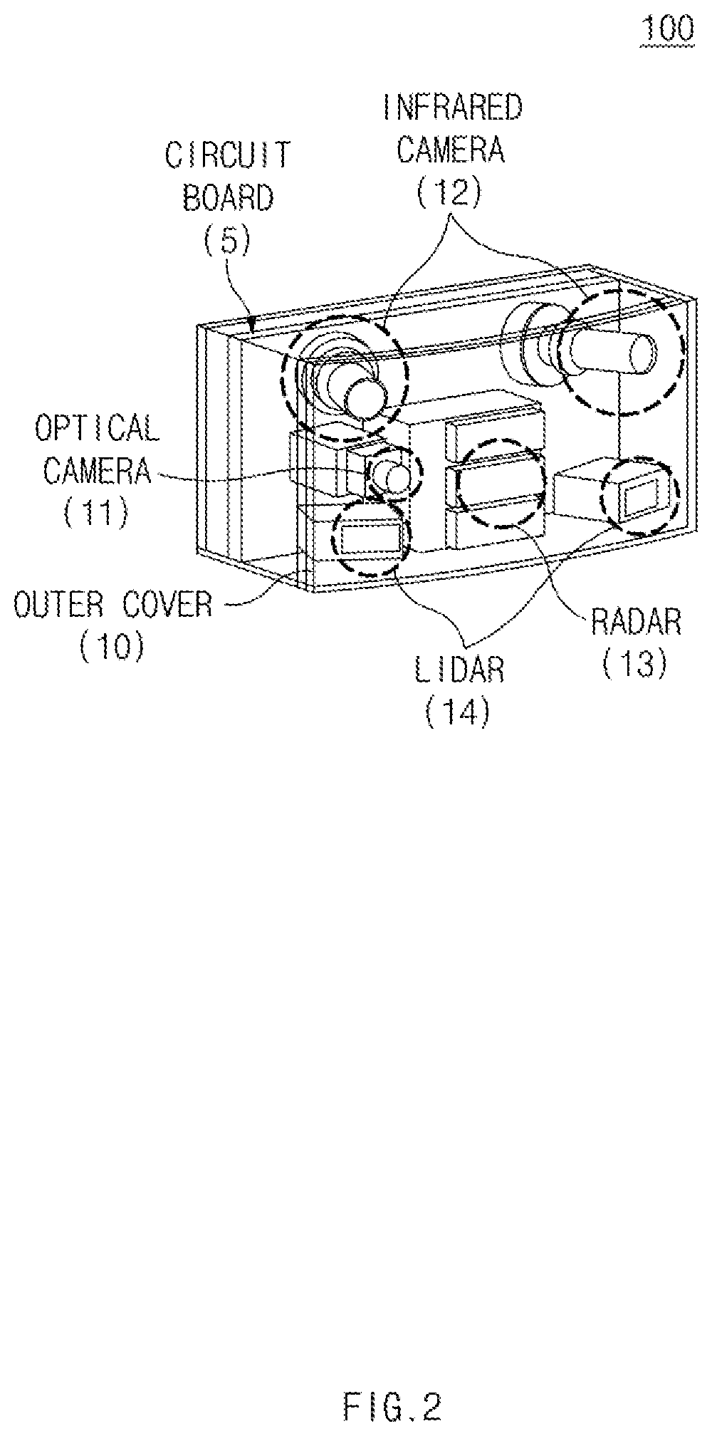 Patent US11774578 Figure 2 – Automotive sensor integration module