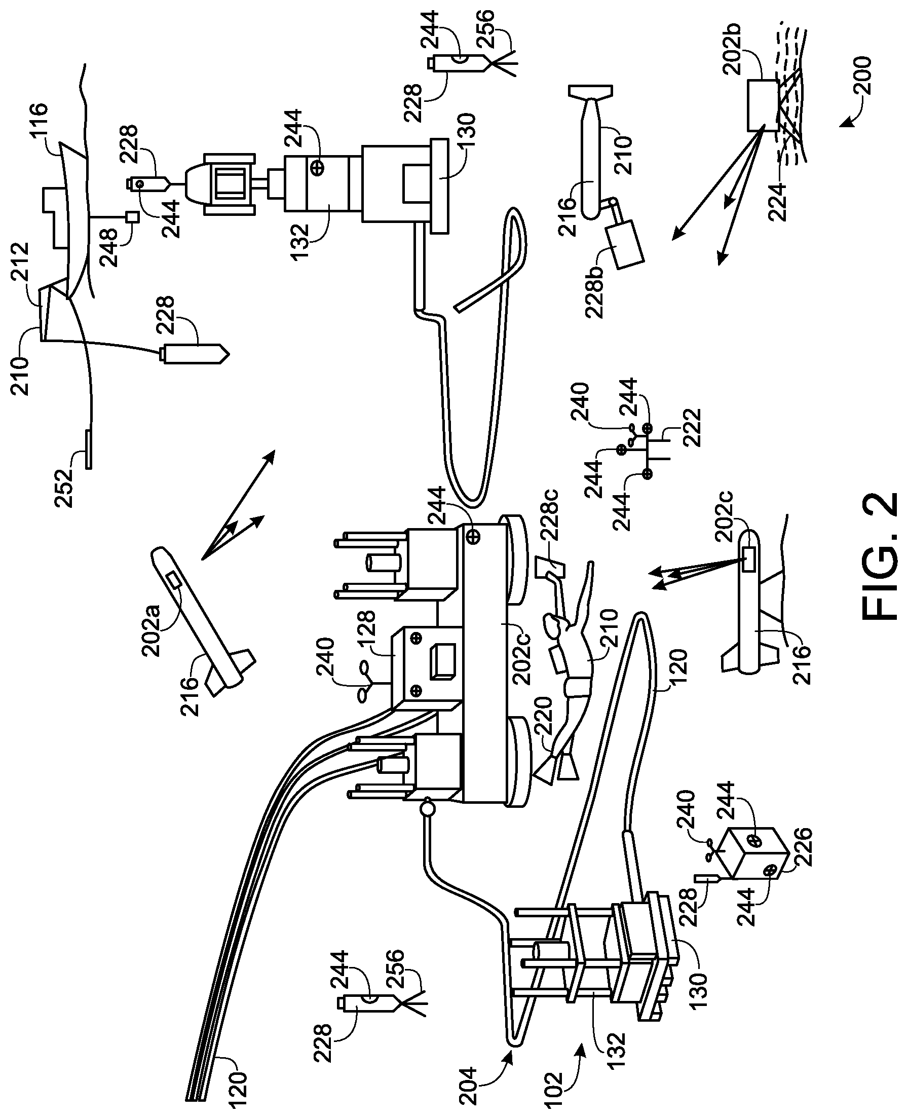 Patent US11774586 Figure 2 – Underwater optical metrology system