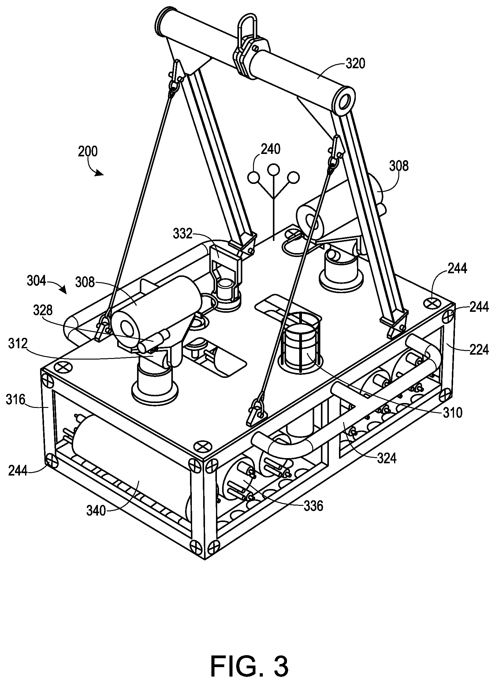 Patent US11774586 Figure 3 – Underwater optical metrology system
