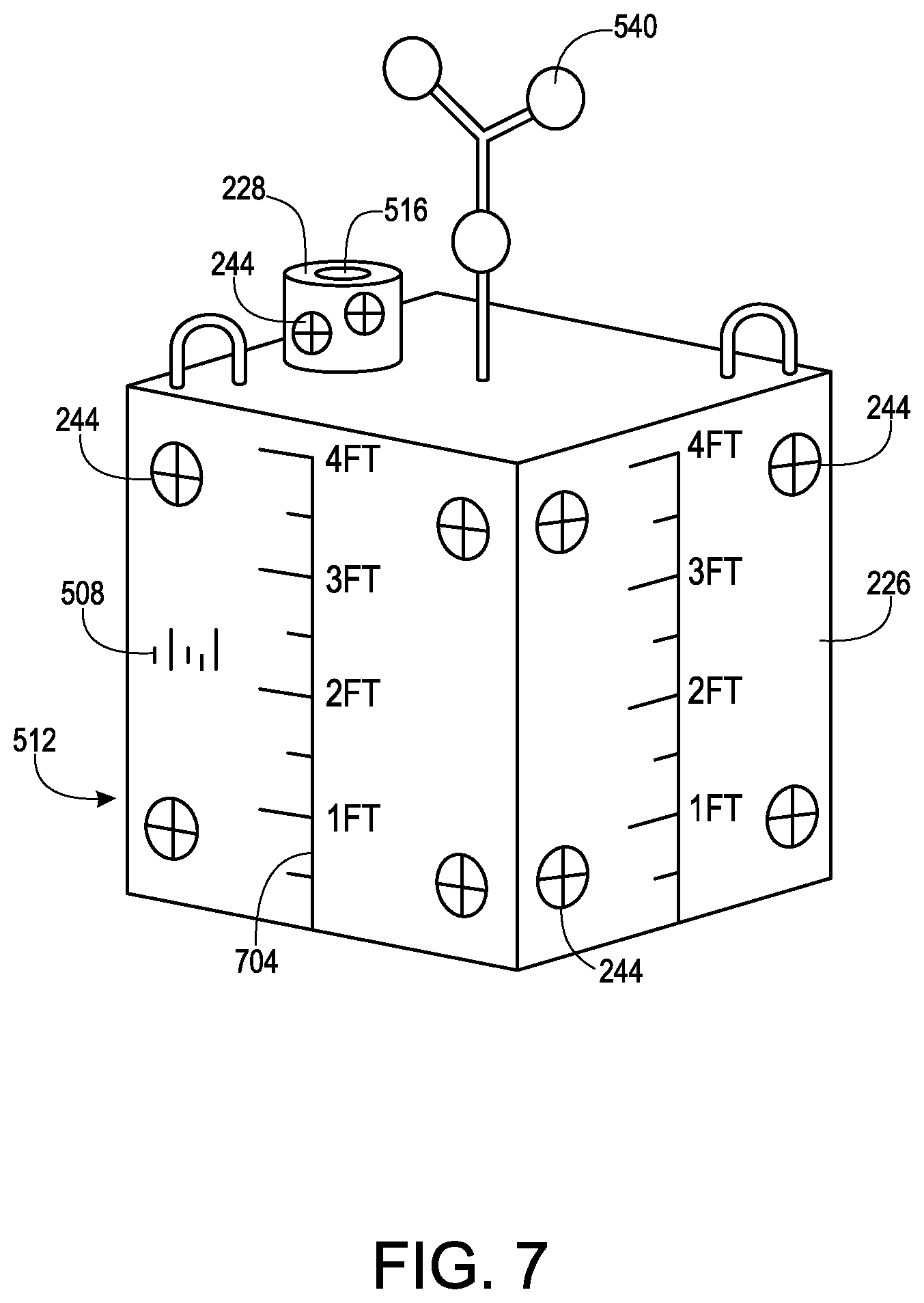 Patent US11774586 Figure 8 – Underwater optical metrology system