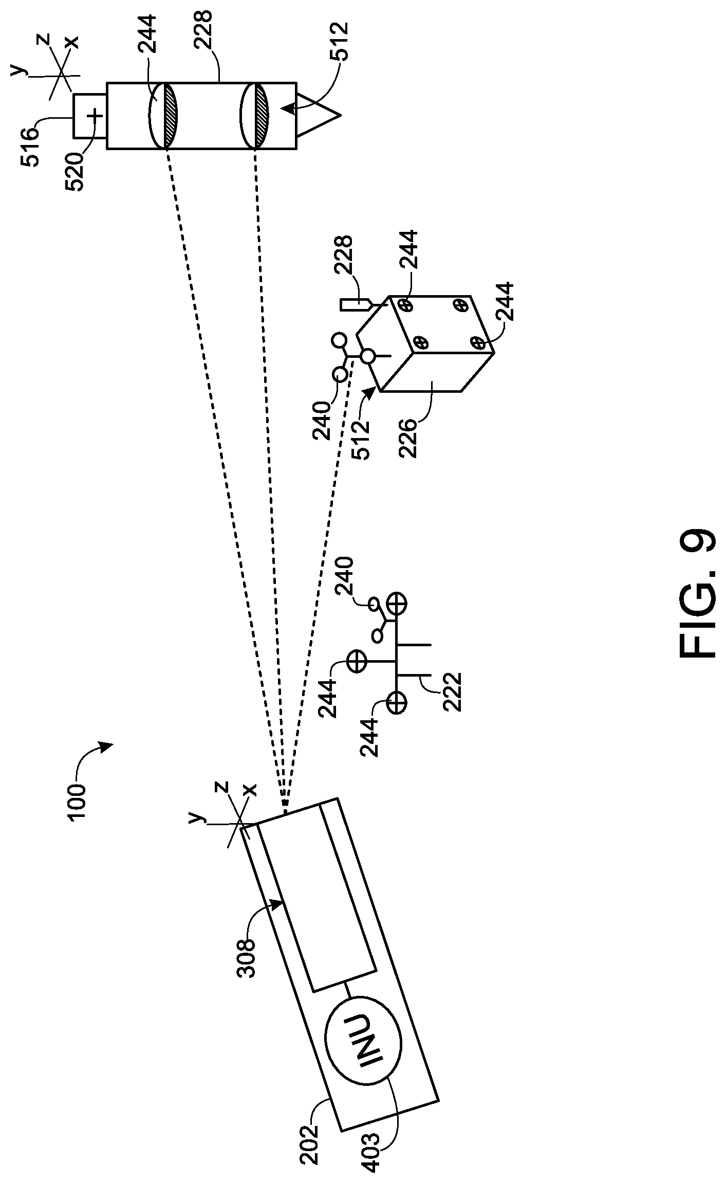 Patent US11774586 Figure 10 – Underwater optical metrology system