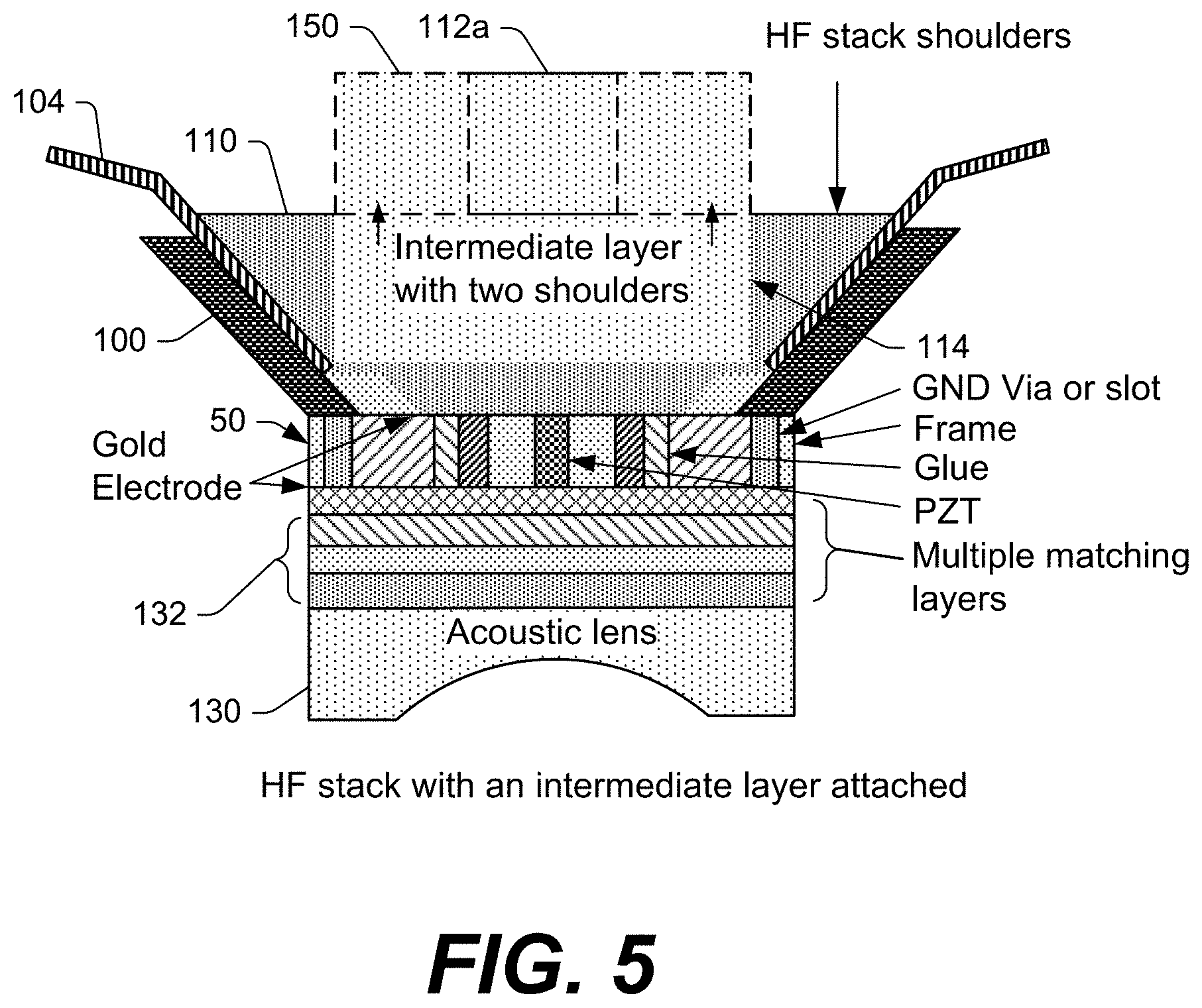 Patent US11774589 Figure 3 – Dual frequency ultrasound transducer
