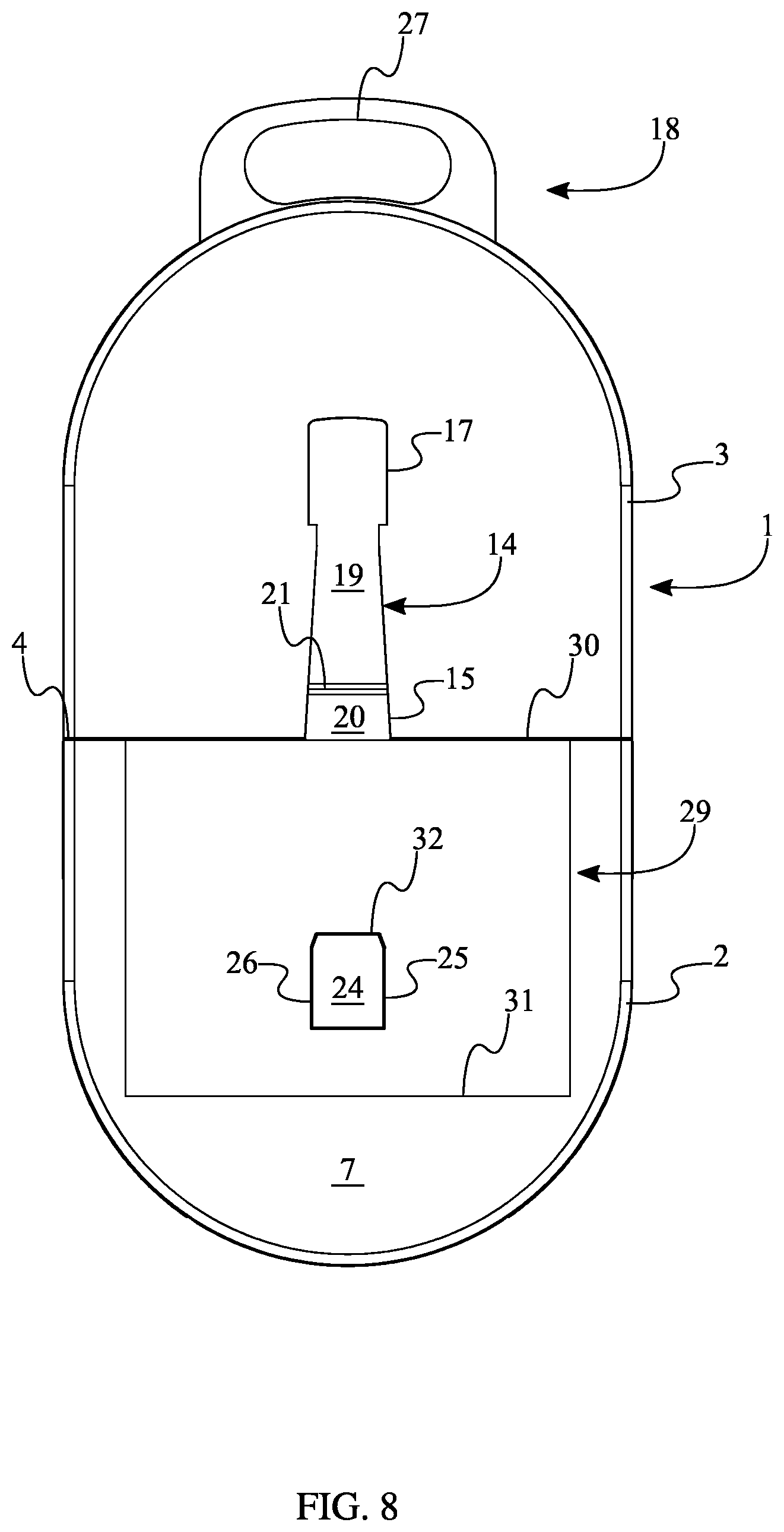 Patent US11774604 Figure 8 – Wearable radon detector