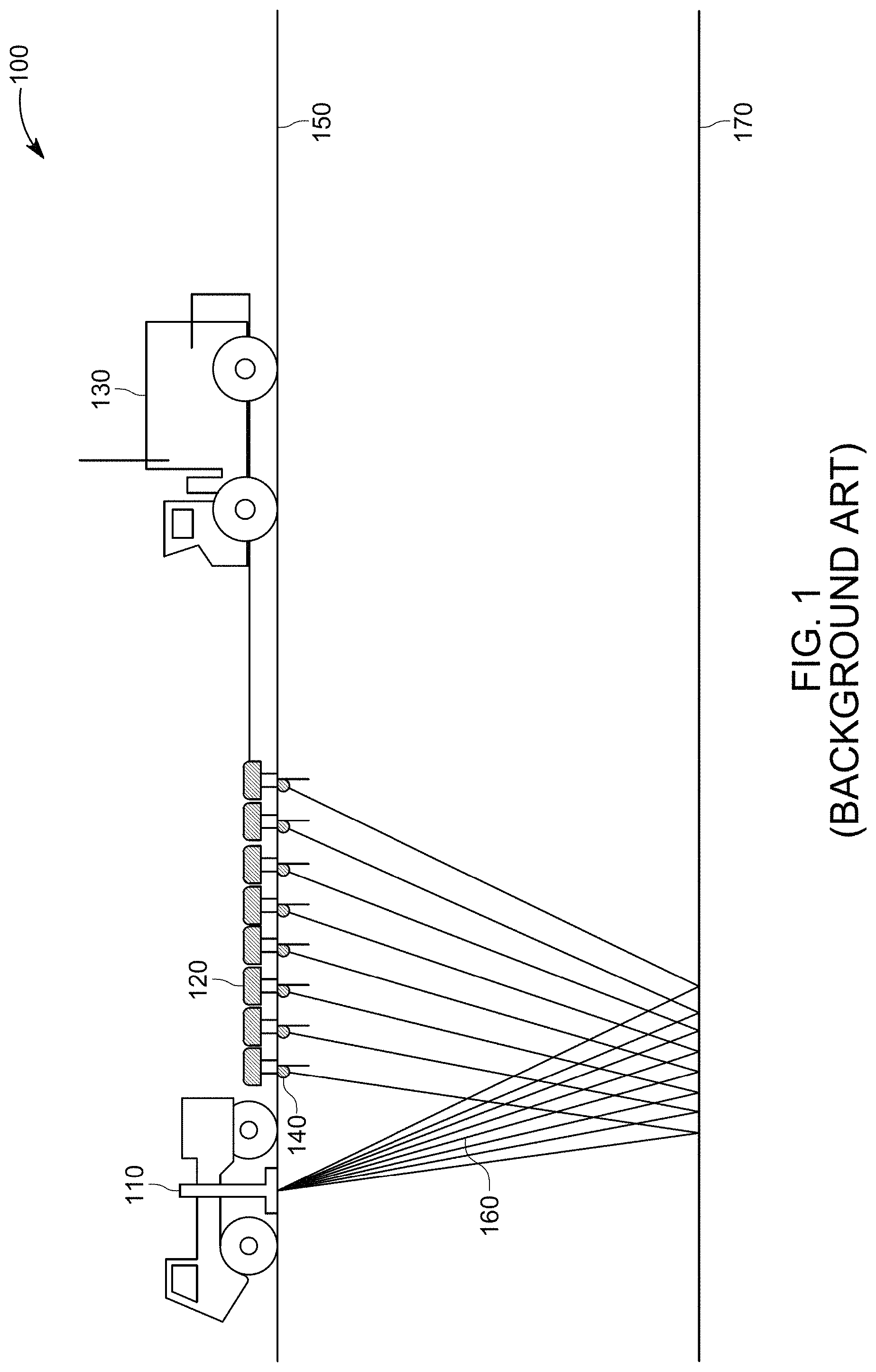 Patent US11774611 Figure 1 – Decentralized management of seismic source shooting