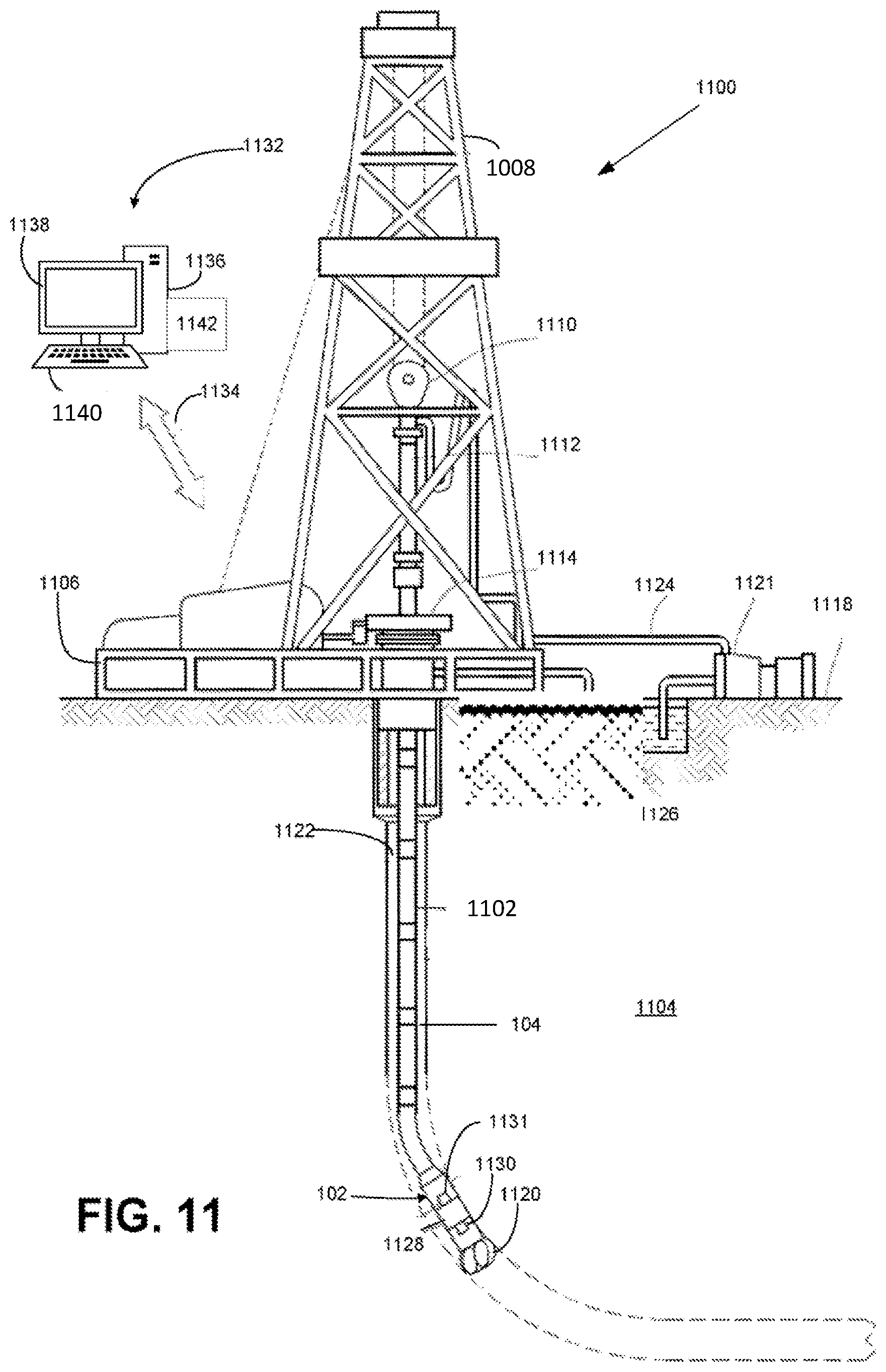 Patent US11774619 Figure 11 – Reduction of a tool wave excited by a transmitter of a well logging tool