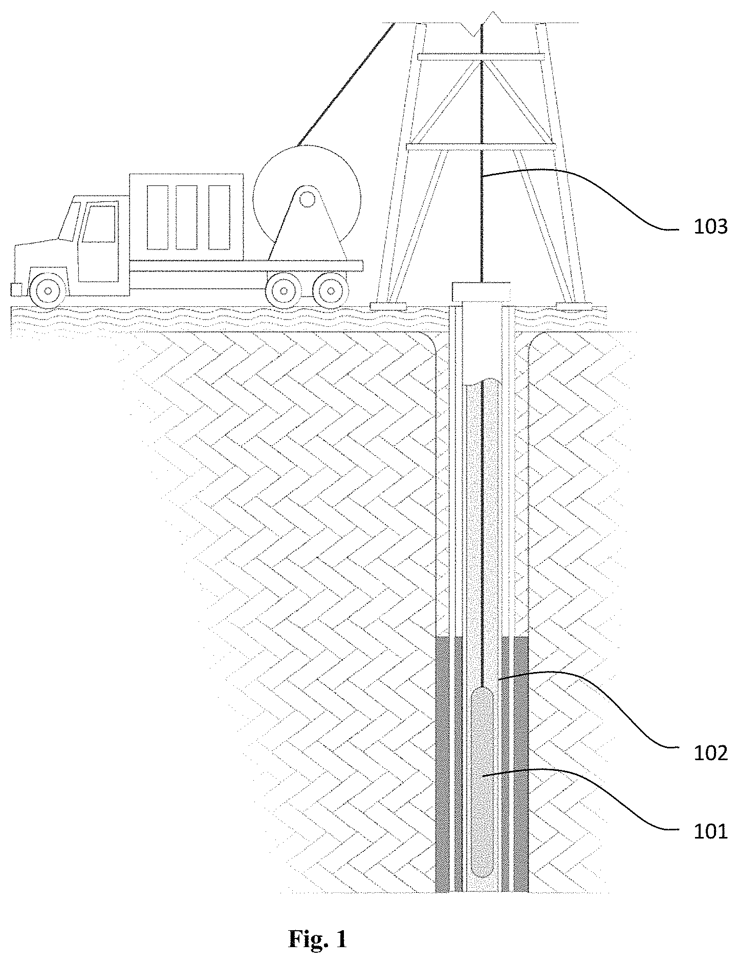 Patent US11774632 Figure 1 – Methods and means for measurement of the water-oil interface within a reservoir using an x-ray source