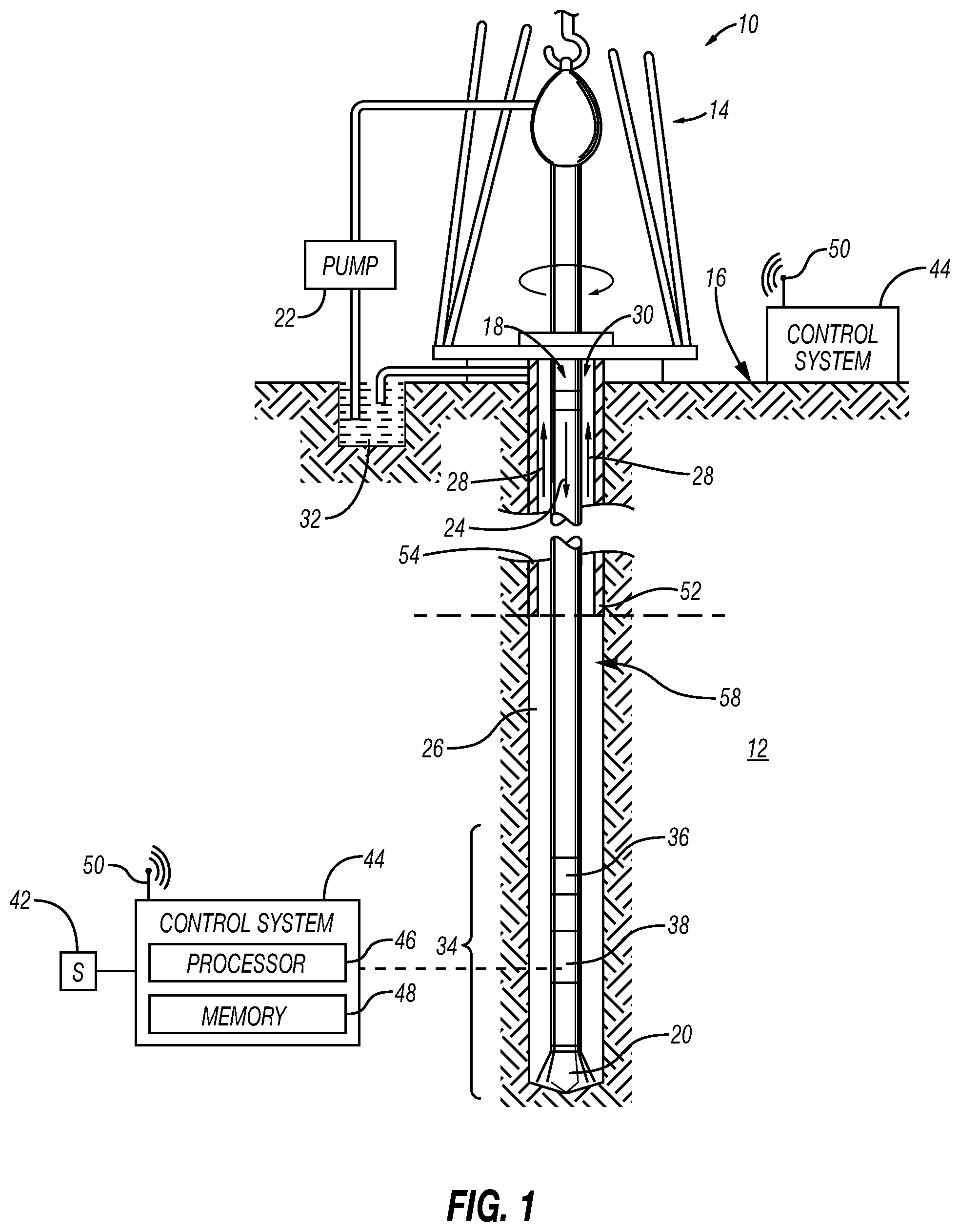 Patent US11774633 Figure 1 – Method to automatically calibrate a downhole tool in an oil-based mud environment