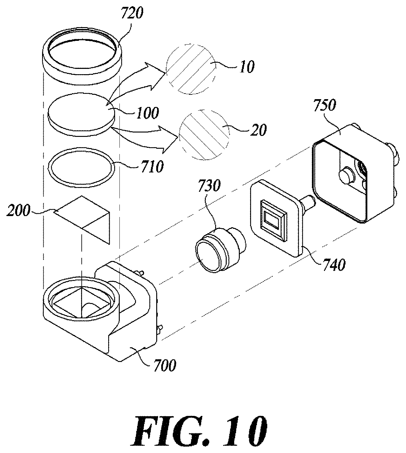 Patent US11774640 Figure 10 – Vehicle camera having high glass transition temperature lens