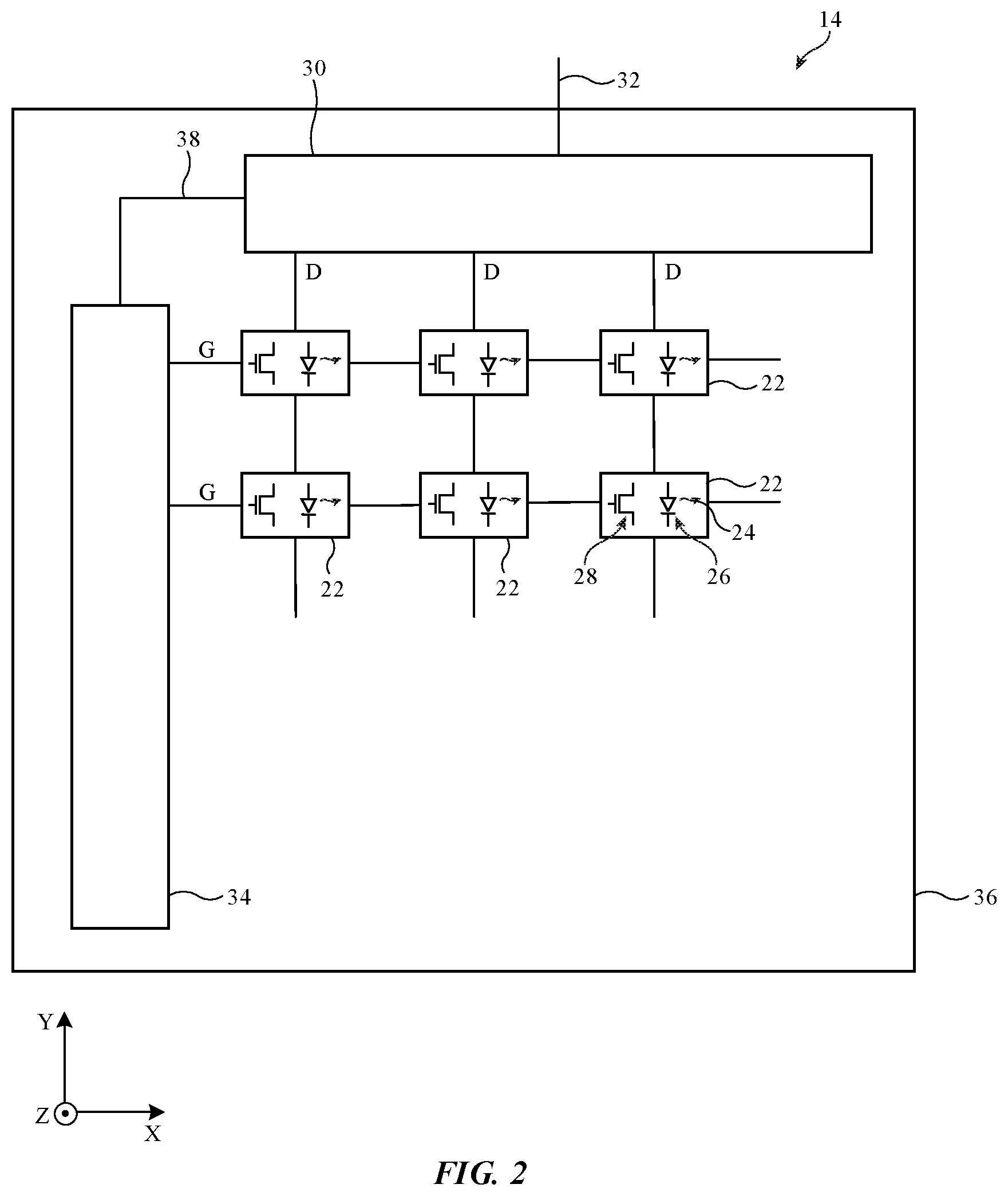 Patent US11774641 Figure 2 – Pixel arrangements for electronic device displays