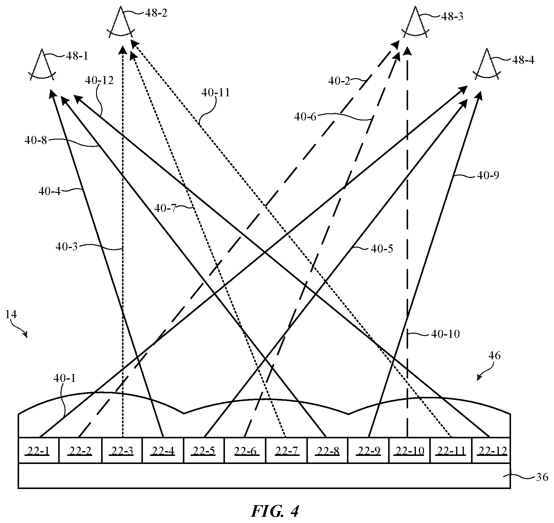 Patent US11774641 Figure 4 – Pixel arrangements for electronic device displays