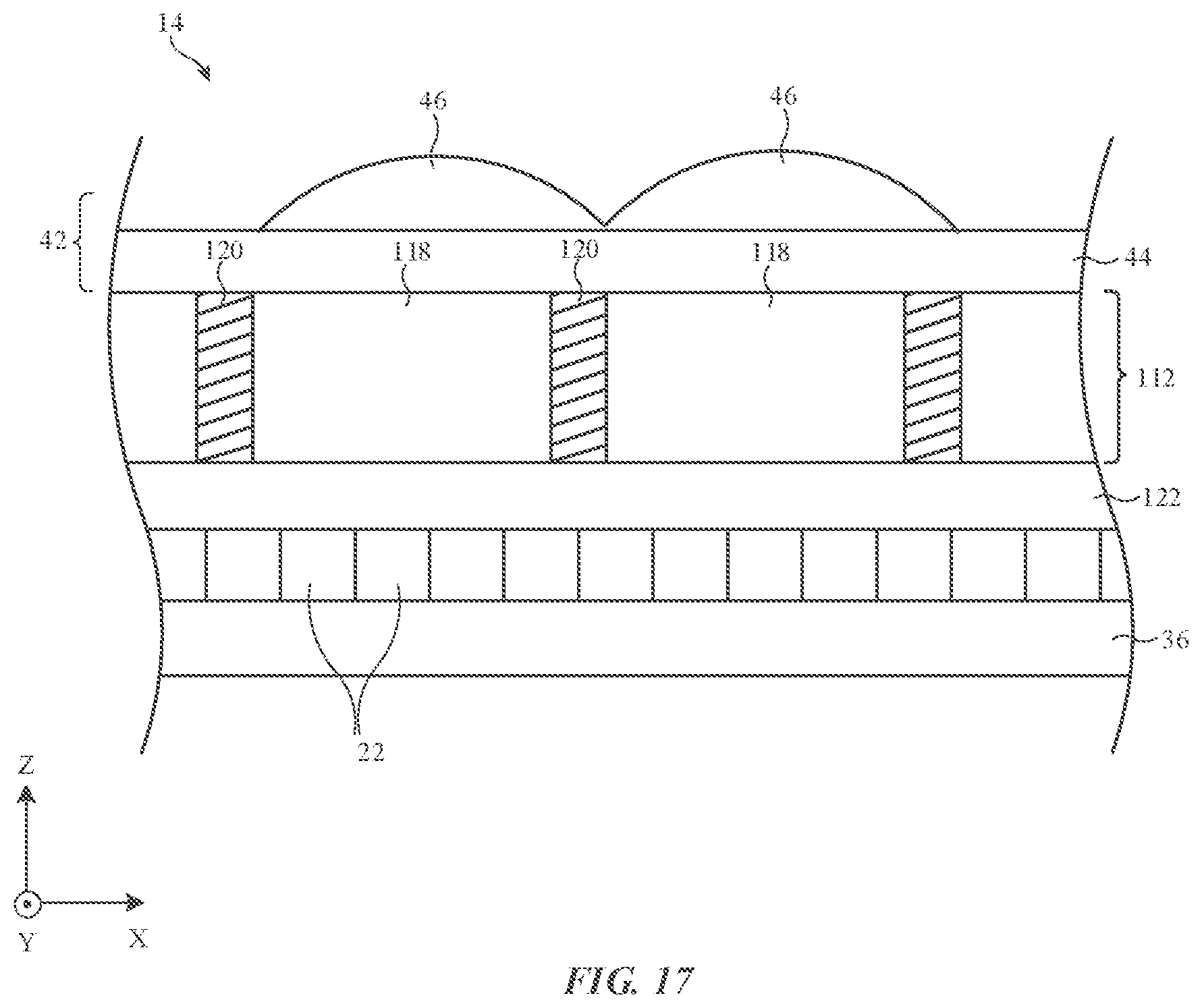 Patent US11774642 Figure 15 – Optical film arrangements for electronic device displays