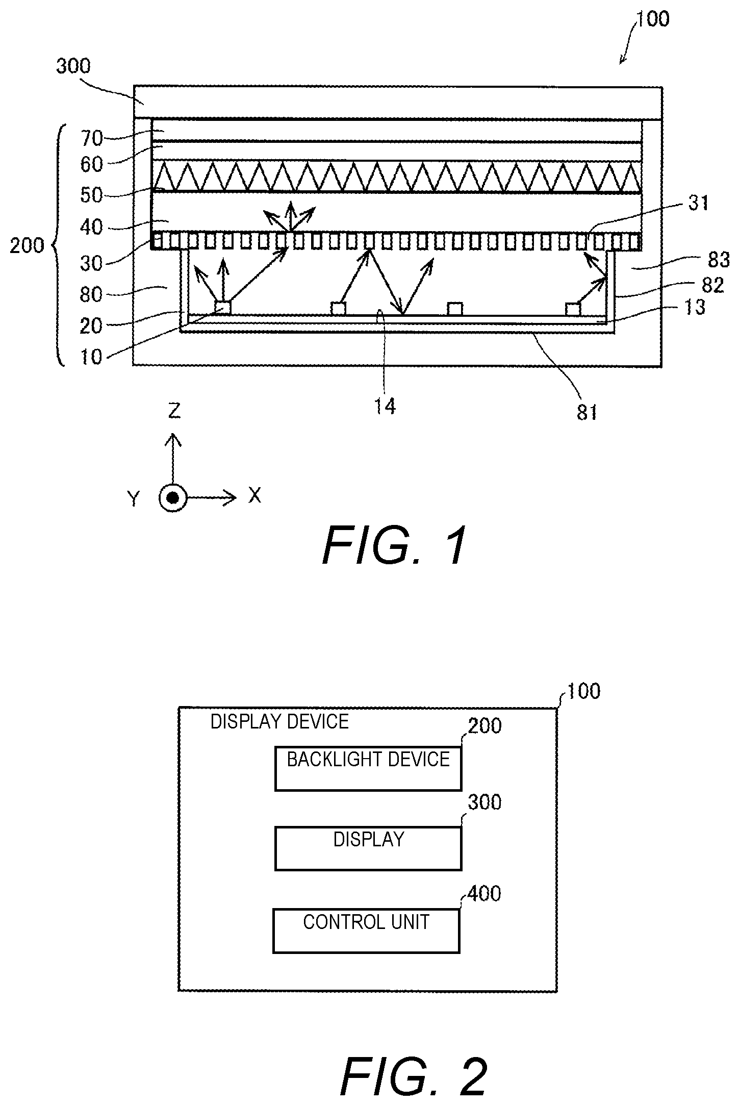 Patent US11774646 Figure 1 – Display device and backlight device