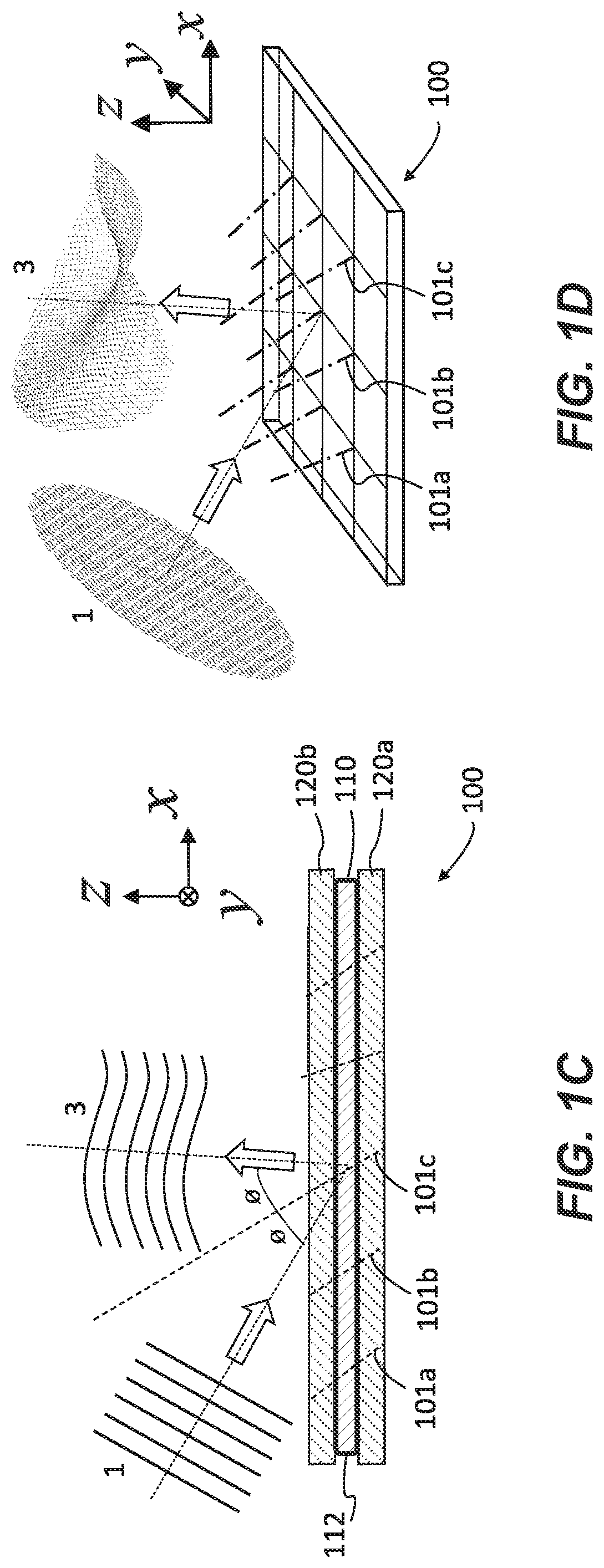 Patent US11774657 Figure 2 – Spatially varying skew mirrors