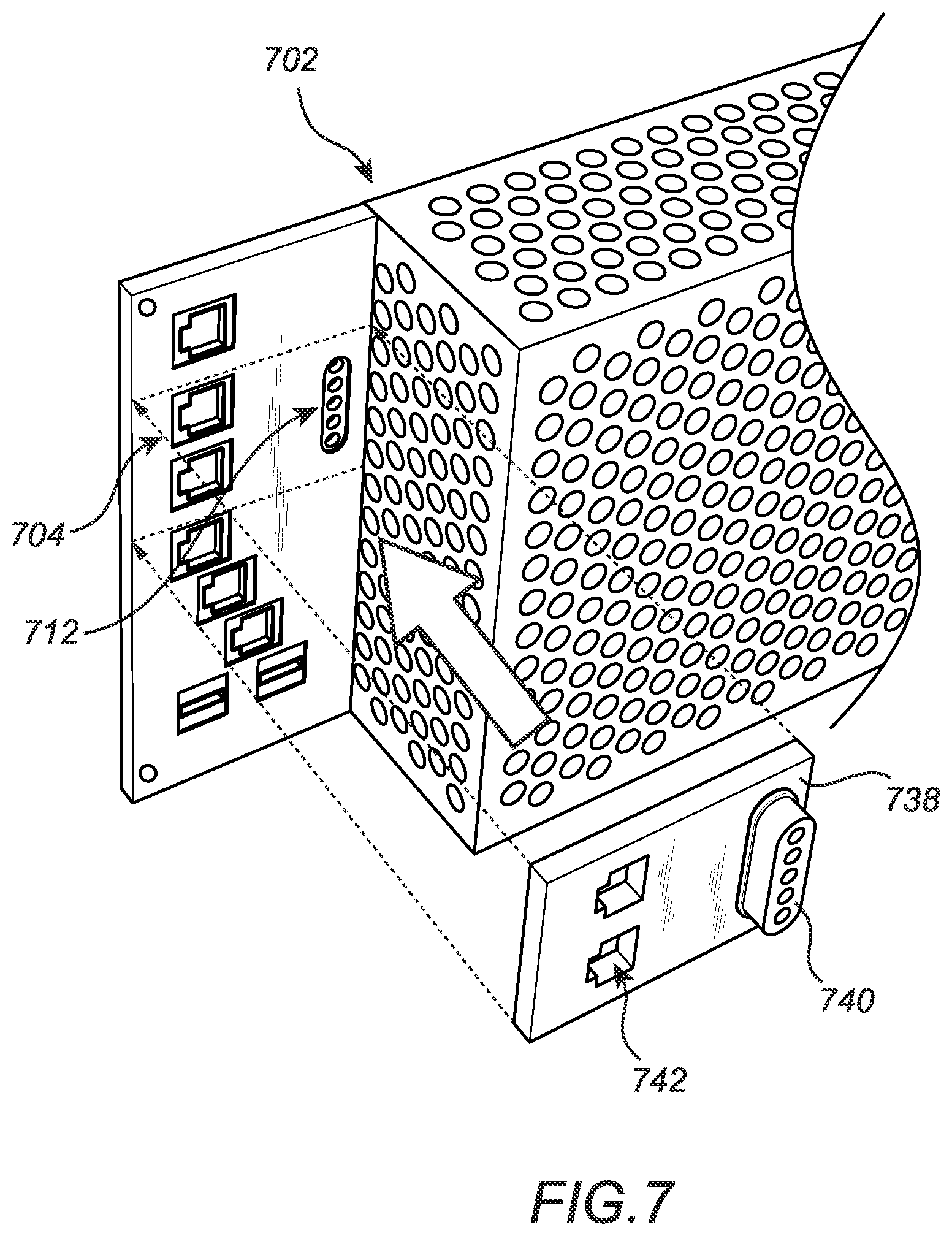 Patent US11774658 Figure 5 – External indicator assembly for a robot central processing unit