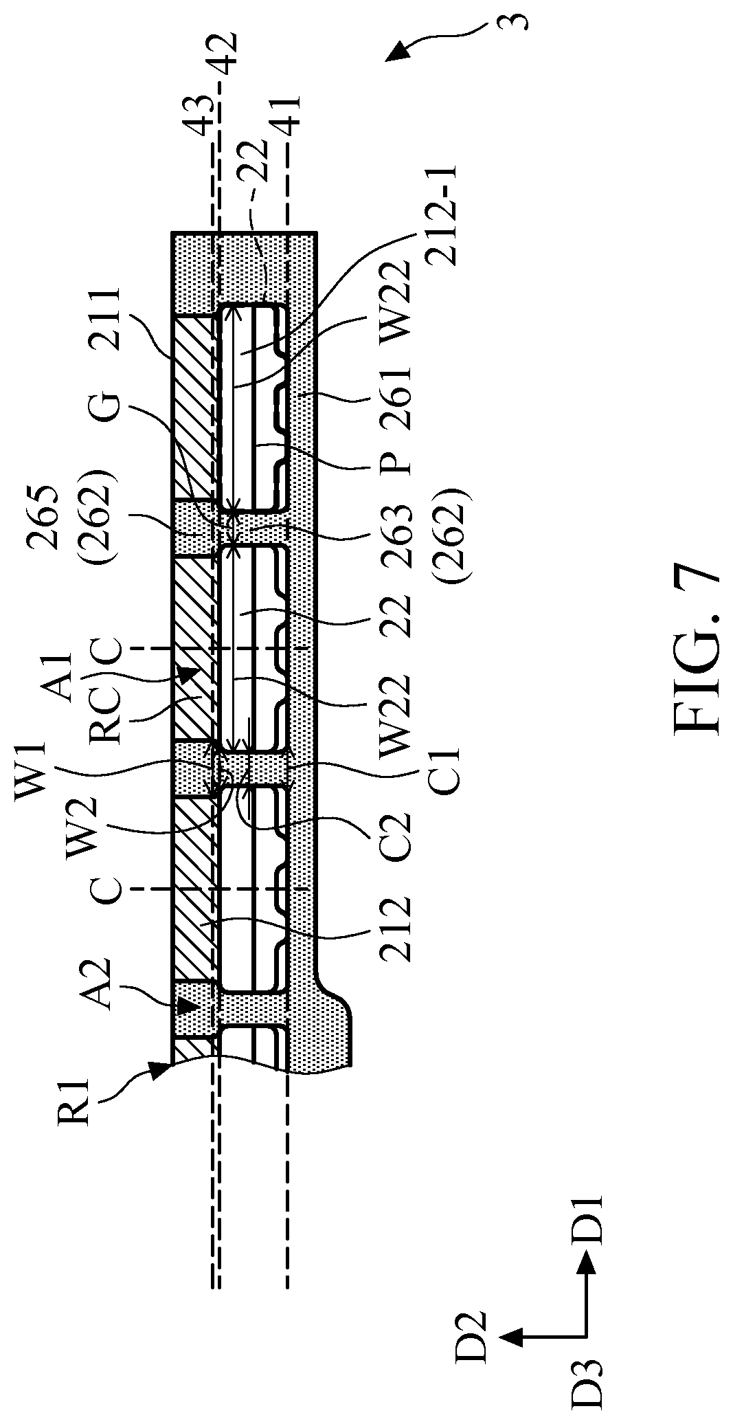 Patent US11774660 Figure 7 – Electronic device including adhesive with first and second opening