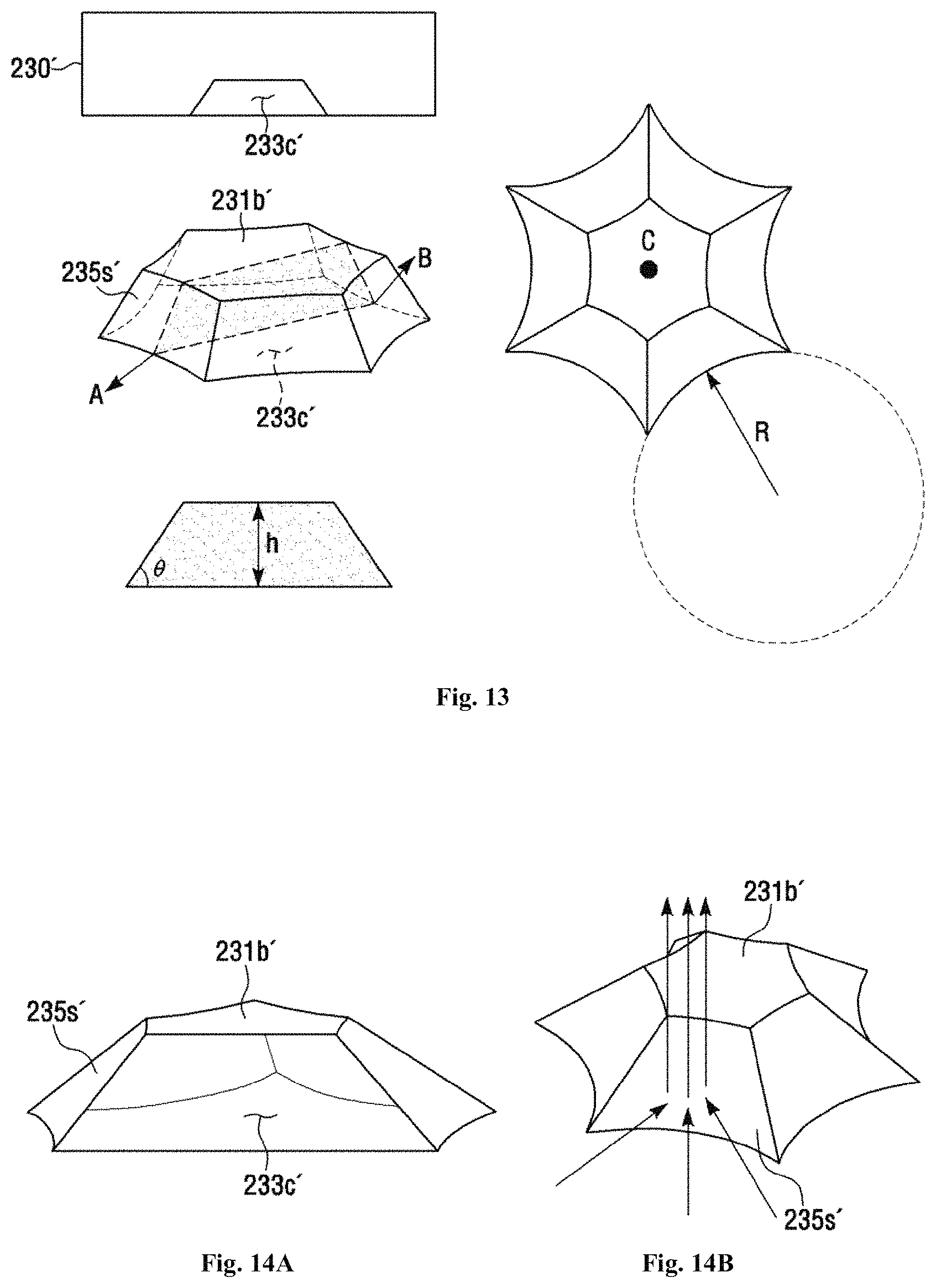 Patent US11774661 Figure 12 – Light emitting sheet including a cavity with protruding pattern and light unit including the same