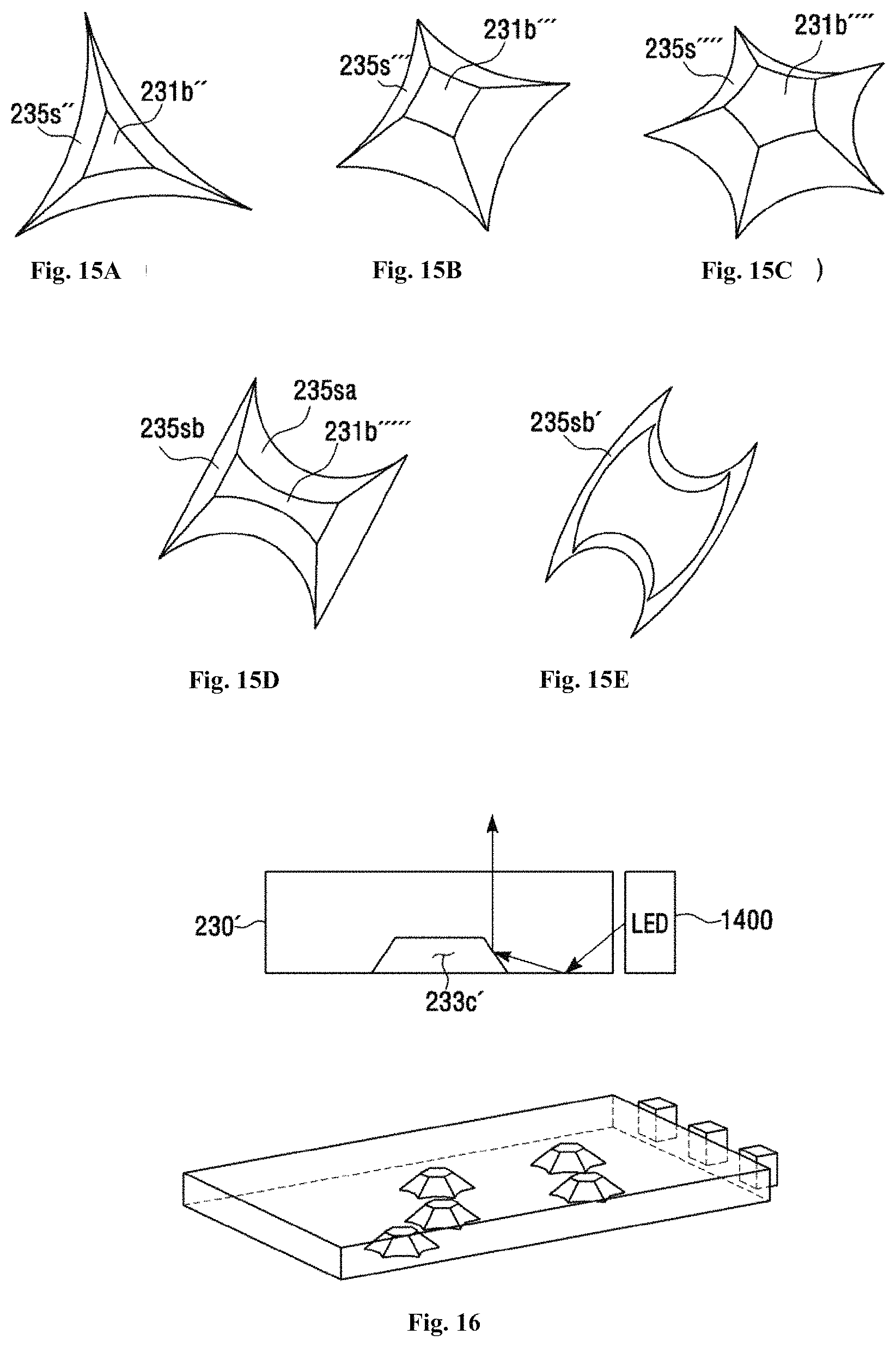 Patent US11774661 Figure 13 – Light emitting sheet including a cavity with protruding pattern and light unit including the same