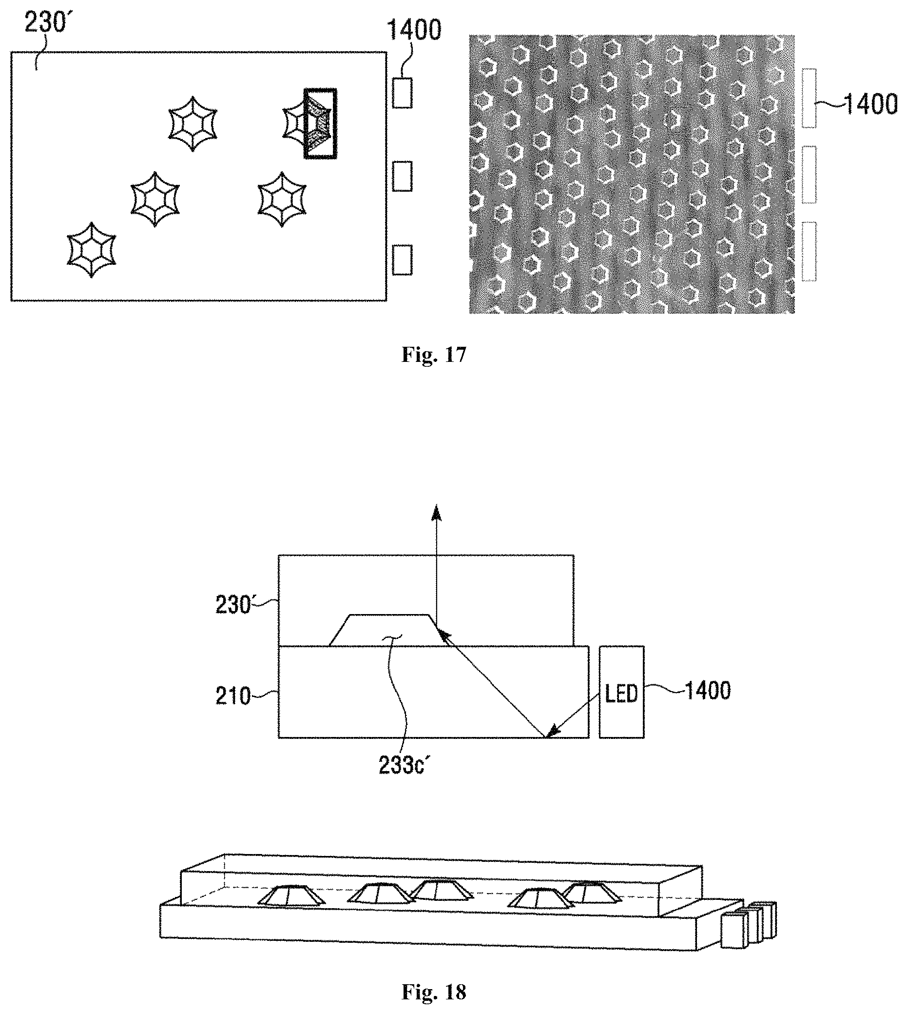Patent US11774661 Figure 14 – Light emitting sheet including a cavity with protruding pattern and light unit including the same
