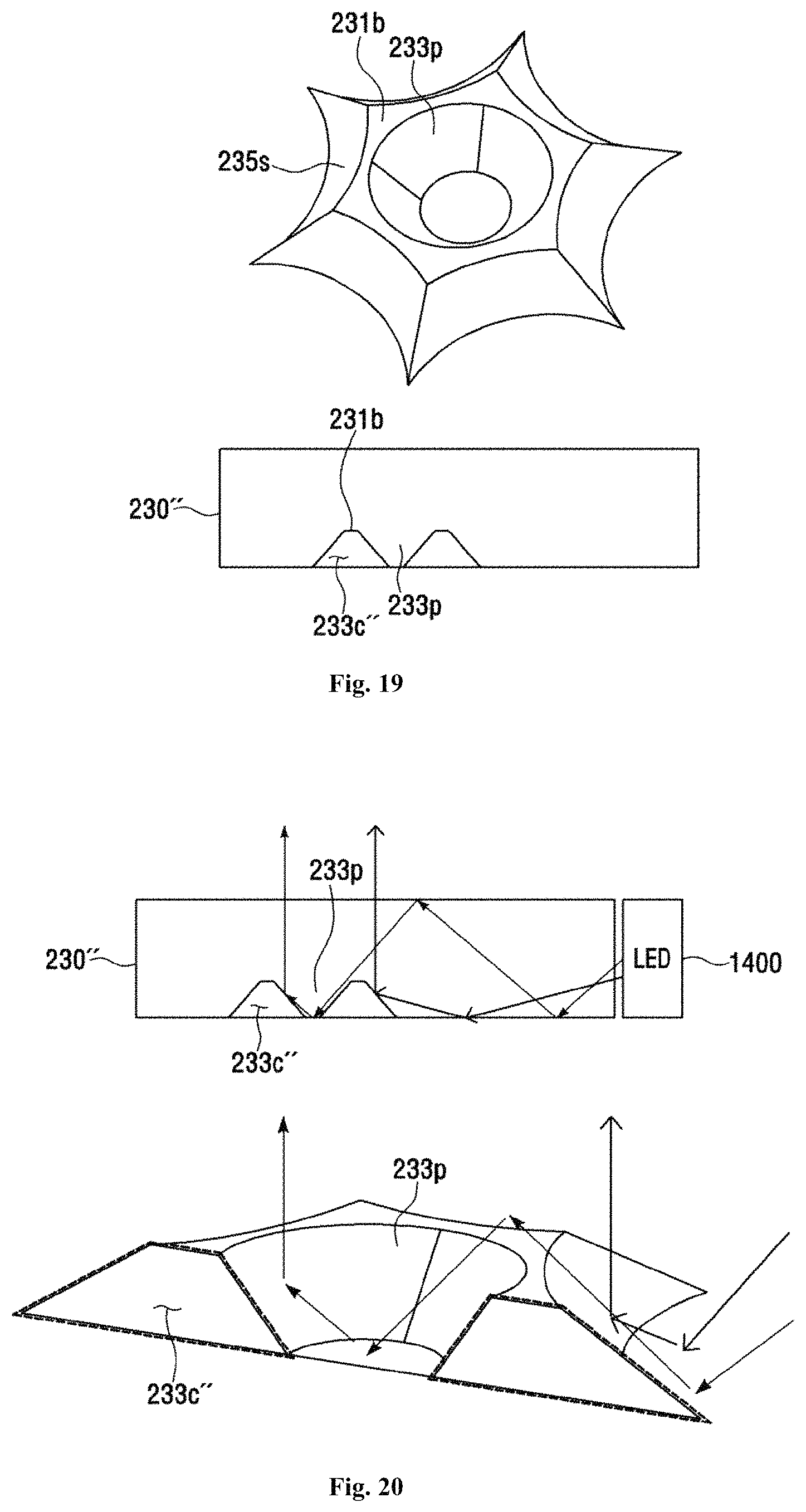 Patent US11774661 Figure 15 – Light emitting sheet including a cavity with protruding pattern and light unit including the same