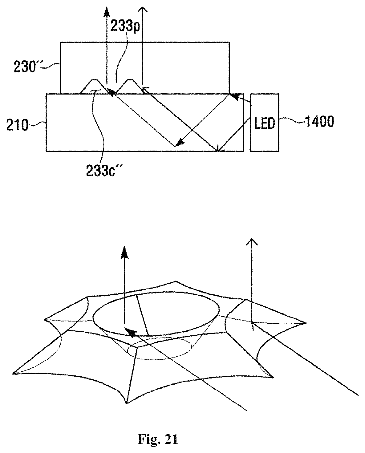 Patent US11774661 Figure 16 – Light emitting sheet including a cavity with protruding pattern and light unit including the same