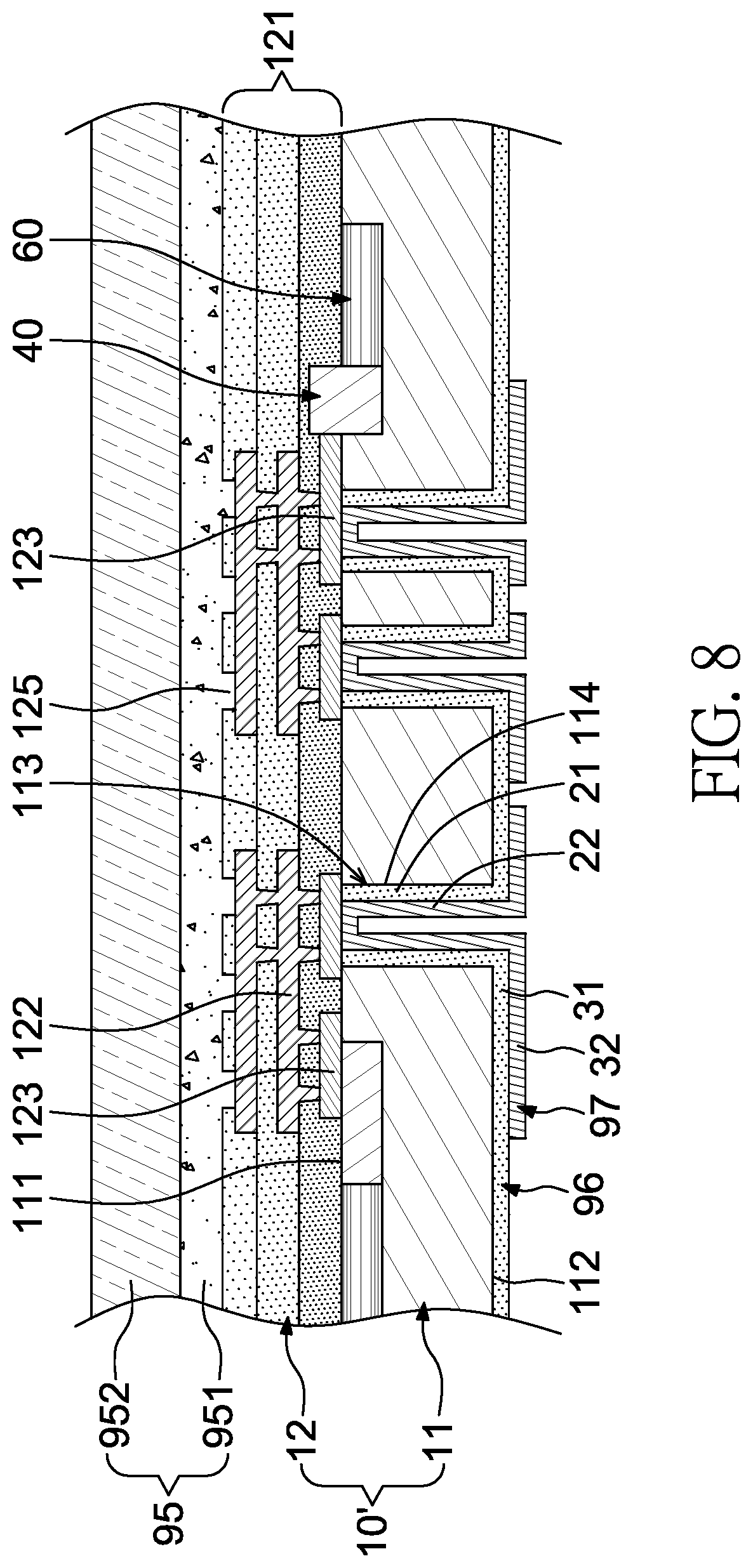 Patent US11774673 Figure 8 – Optical communication package structure and method for manufacturing the same
