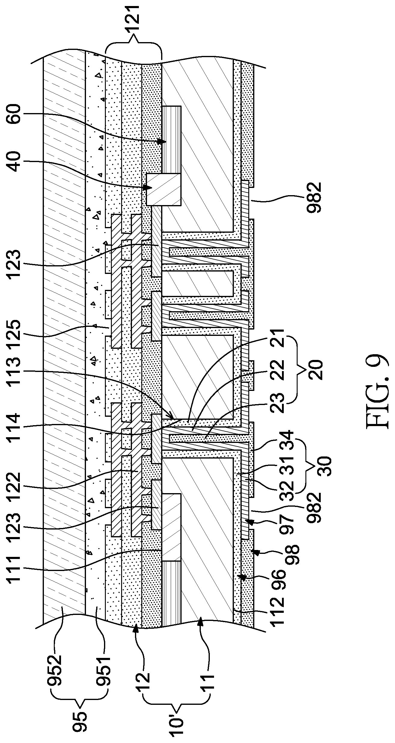 Patent US11774673 Figure 9 – Optical communication package structure and method for manufacturing the same