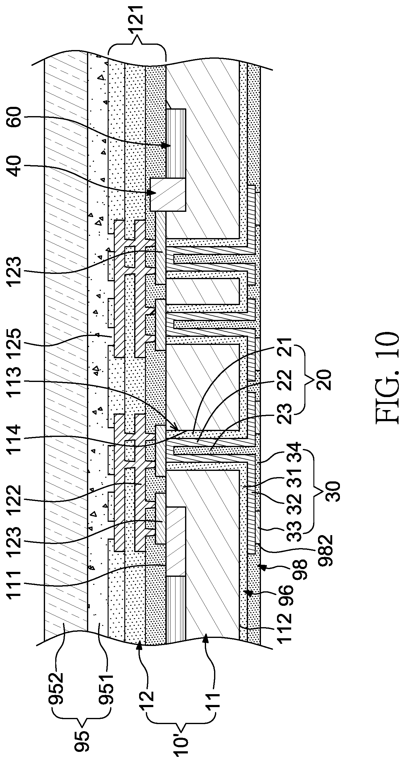Patent US11774673 Figure 10 – Optical communication package structure and method for manufacturing the same
