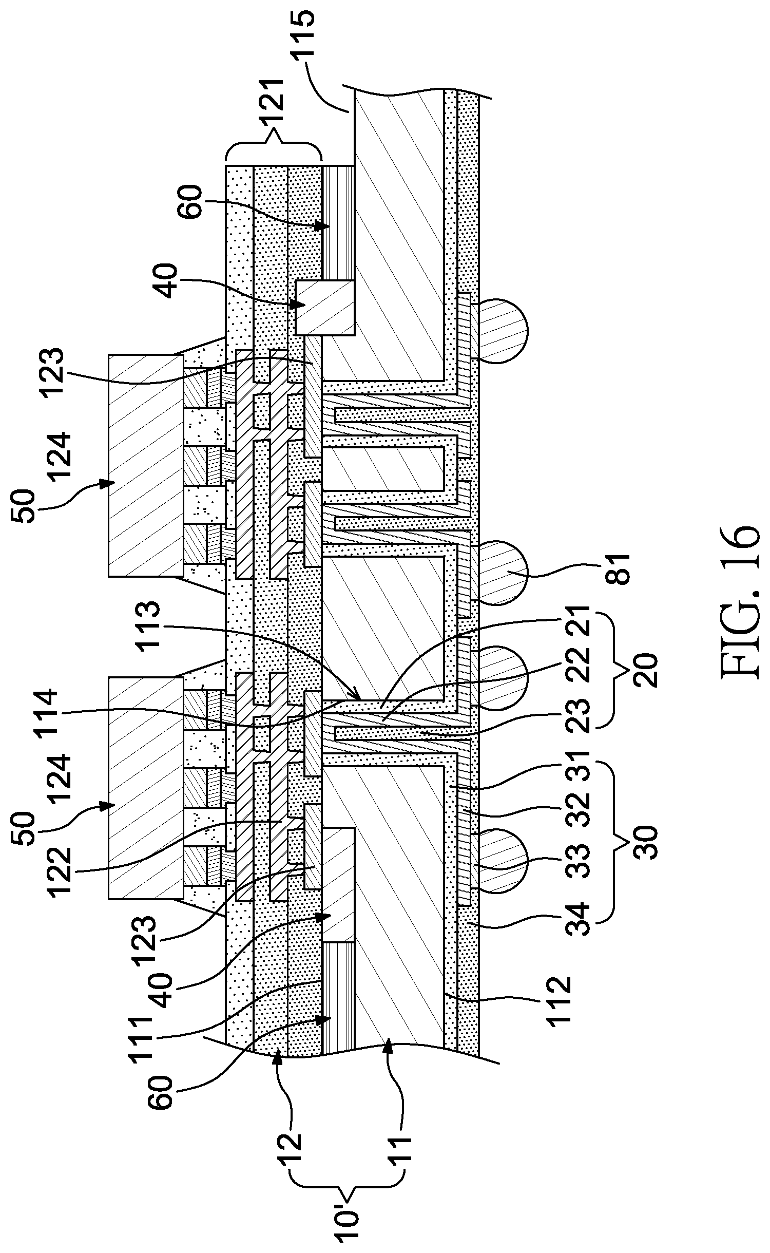 Patent US11774673 Figure 16 – Optical communication package structure and method for manufacturing the same