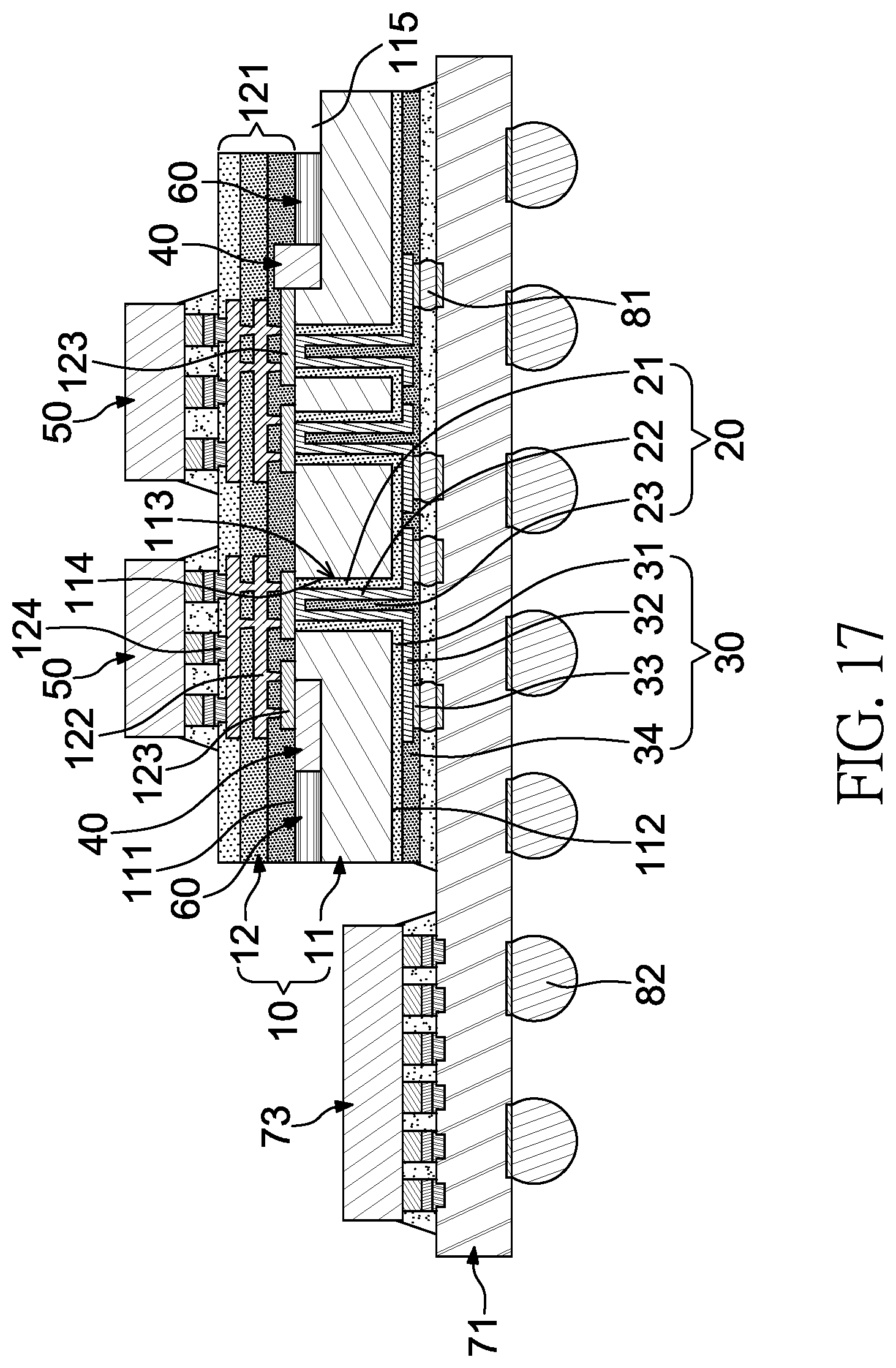 Patent US11774673 Figure 17 – Optical communication package structure and method for manufacturing the same