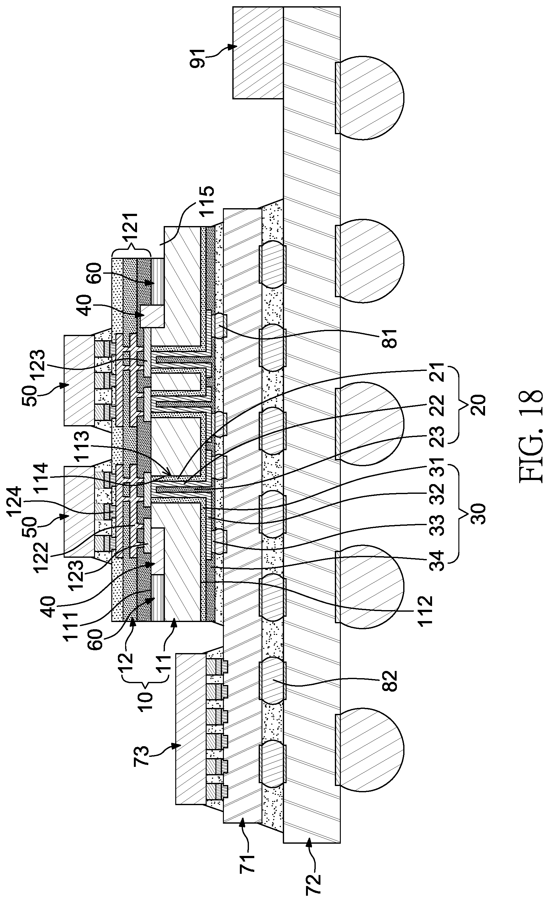 Patent US11774673 Figure 18 – Optical communication package structure and method for manufacturing the same