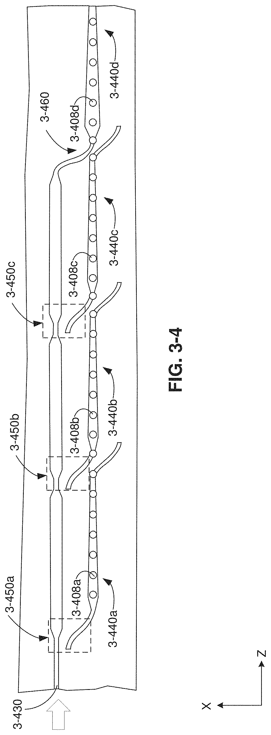 Patent US11774674 Figure 10 – Optical waveguides and couplers for delivering light to an array of photonic elements