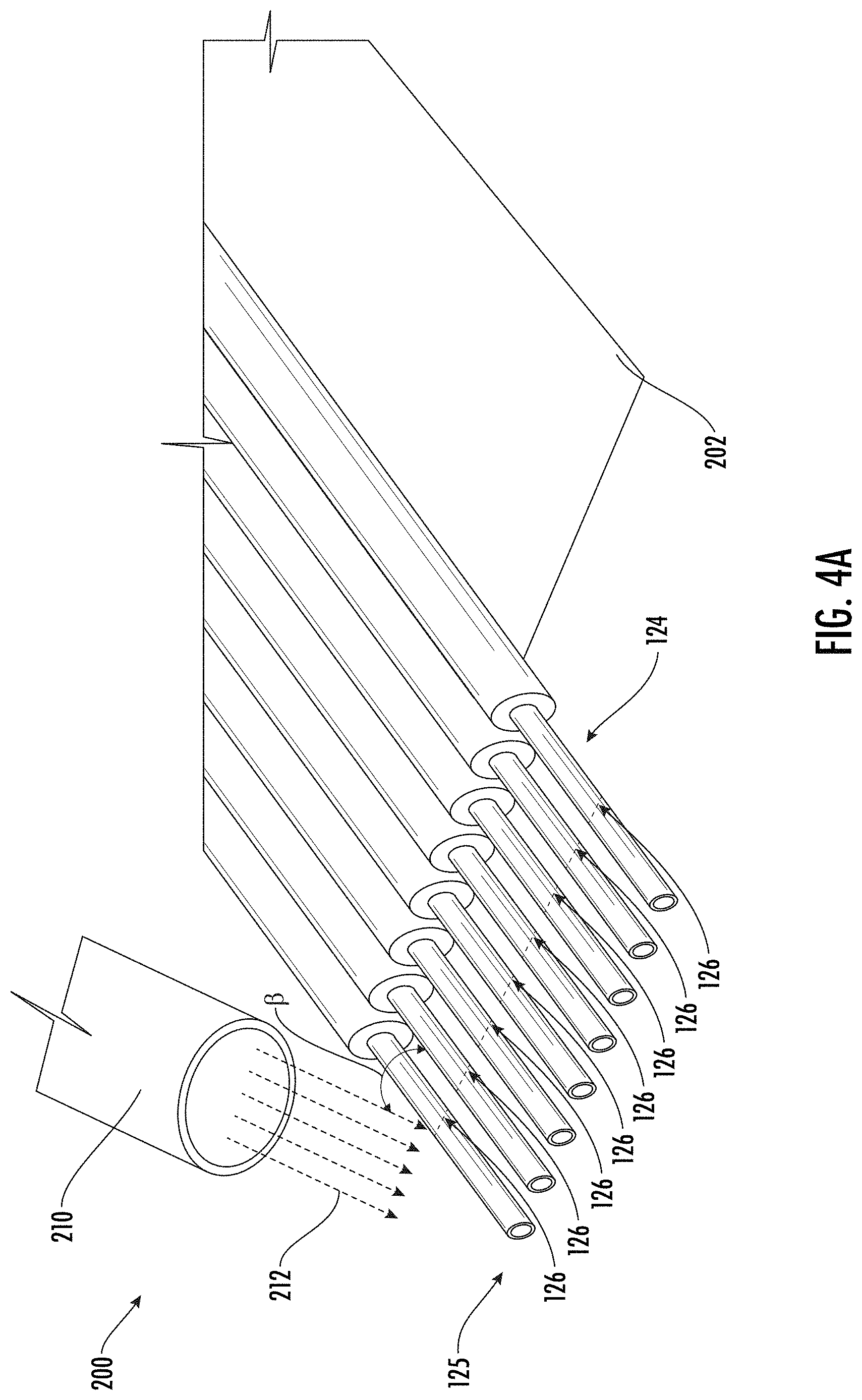 Patent US11774676 Figure 5 – Laser-cleaving of an optical fiber array with controlled cleaving angle