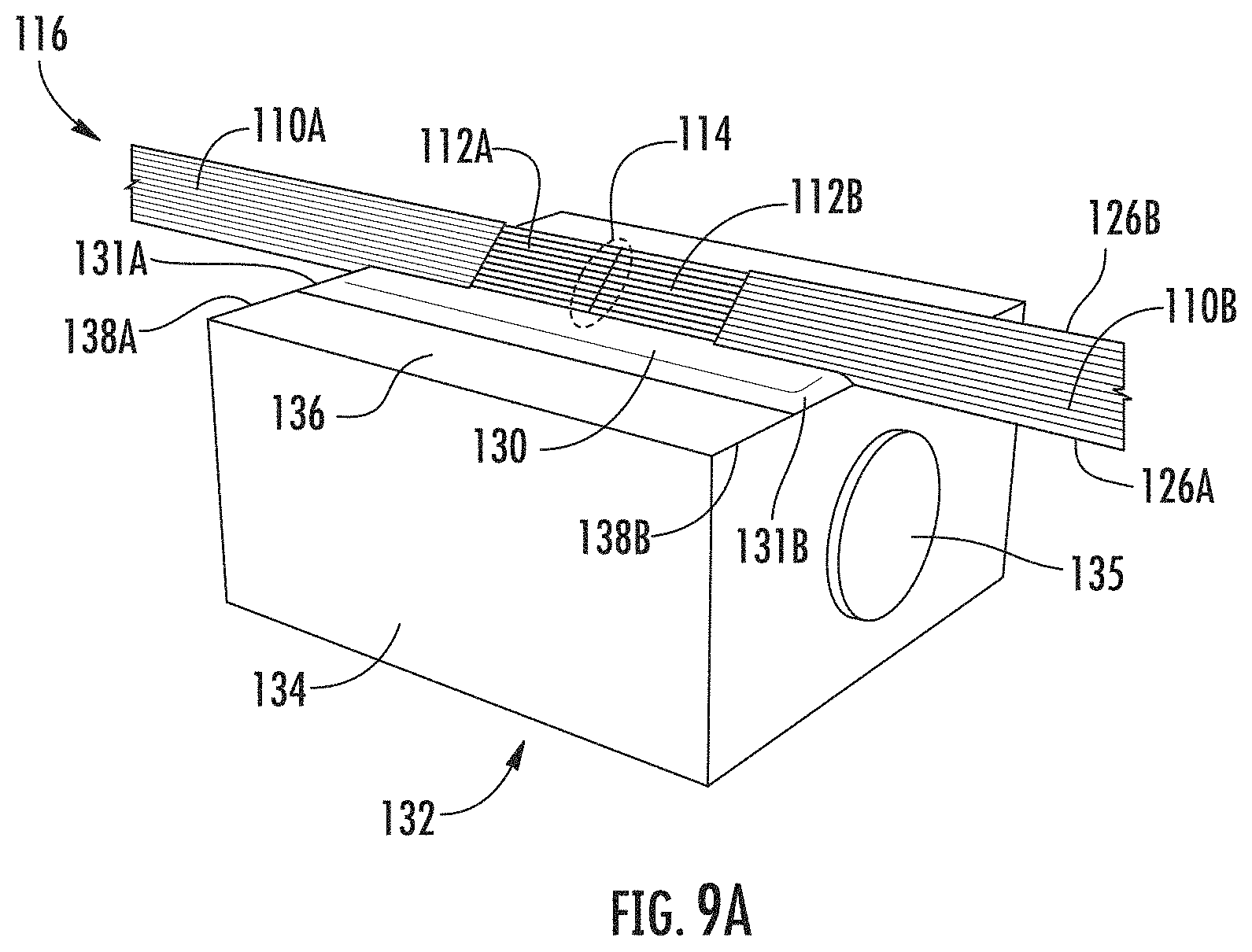 Patent US11774677 Figure 7 – Fiber optic cable assembly with overlapping bundled strength members, and fabrication method and apparatus