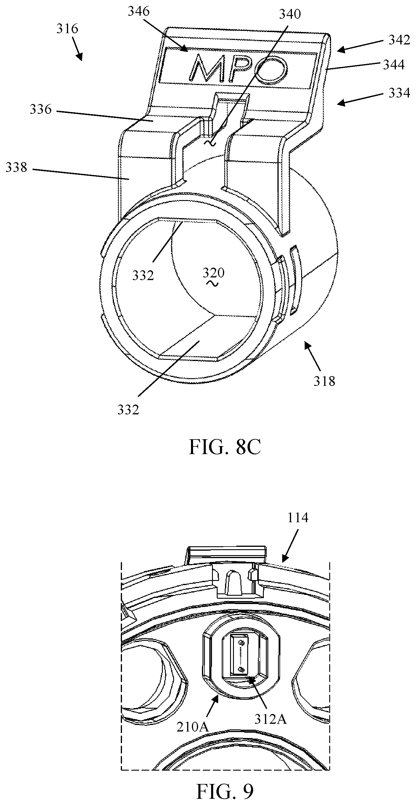 Patent US11774682 Figure 6 – Multiport assembly and associated components