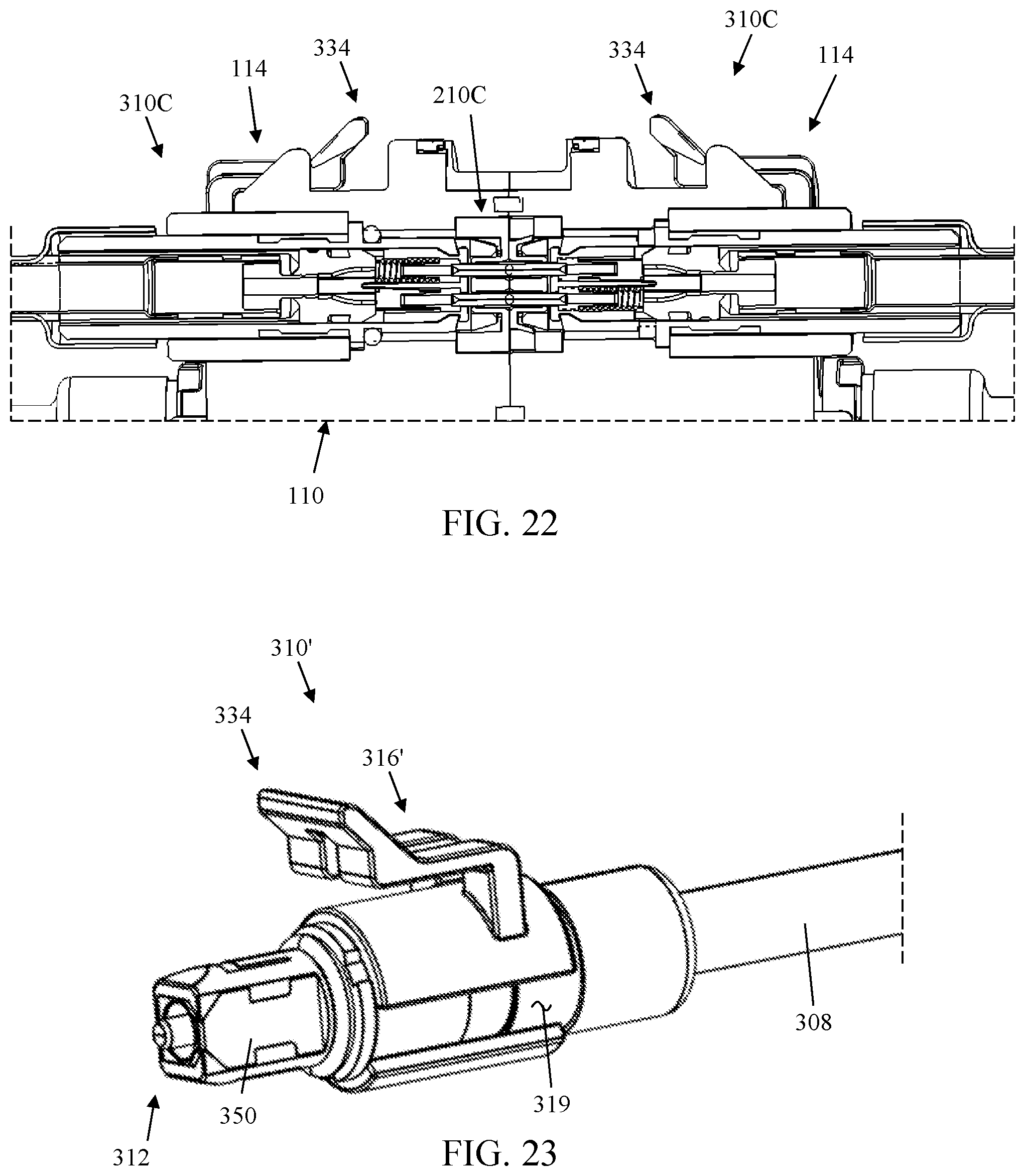 Patent US11774682 Figure 11 – Multiport assembly and associated components