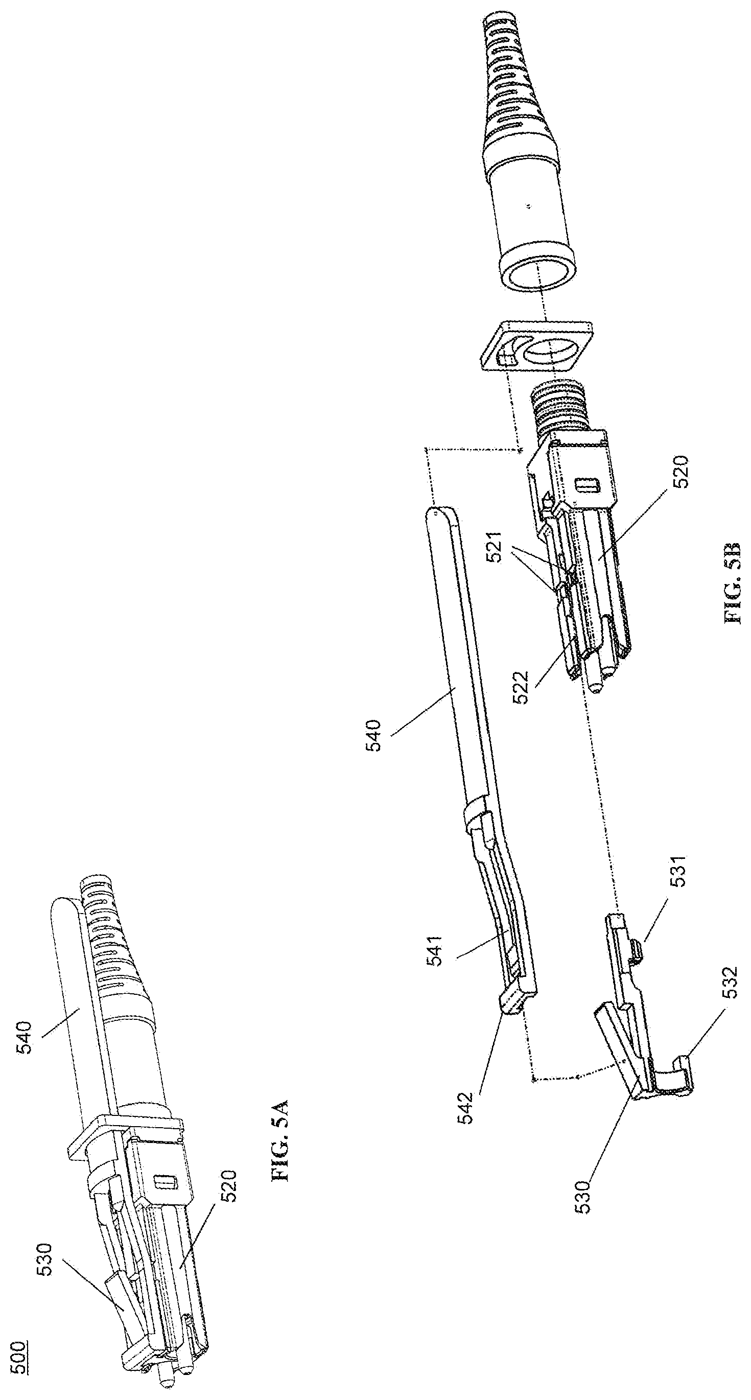 Patent US11774685 Figure 5 – Adapter for optical connectors